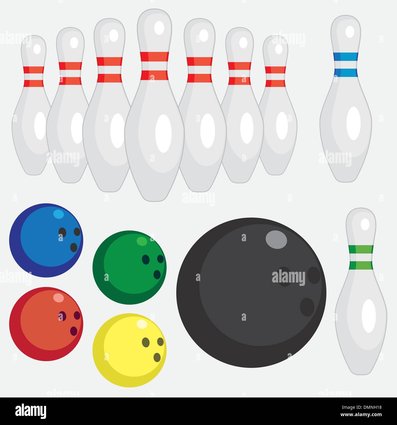 Set of bowling tools Stock Vector Image & Art Alamy