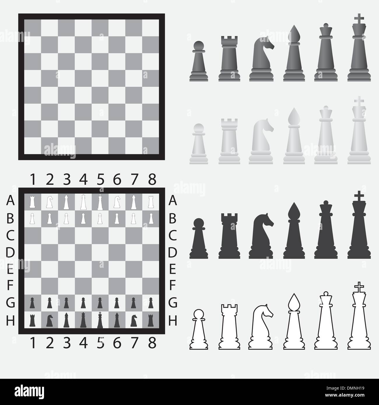 Шахматная доска с фигурами диаграмма