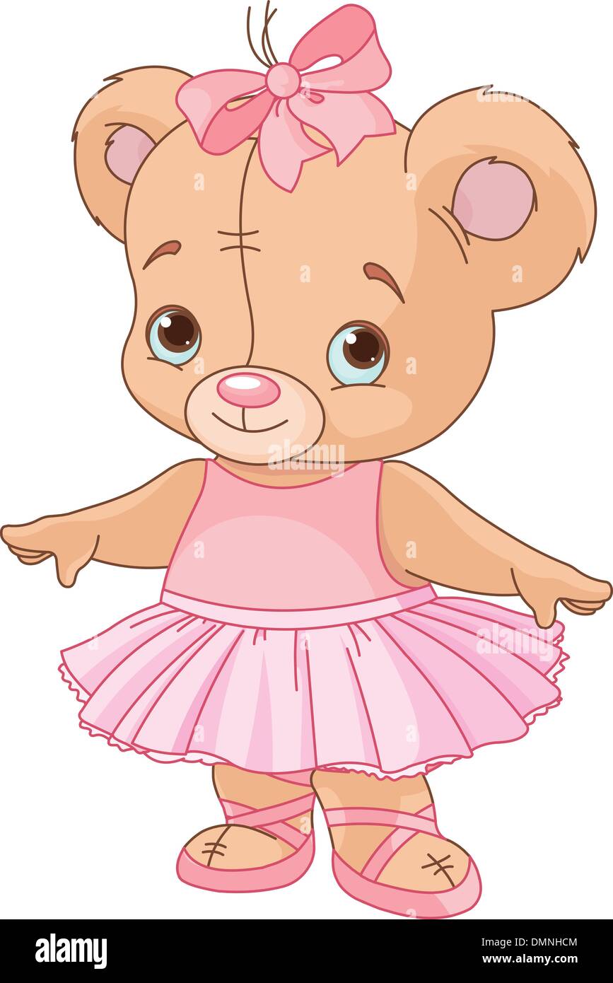 Cute Teddy Bear Ballerina Stock Vector Image & Art - Alamy