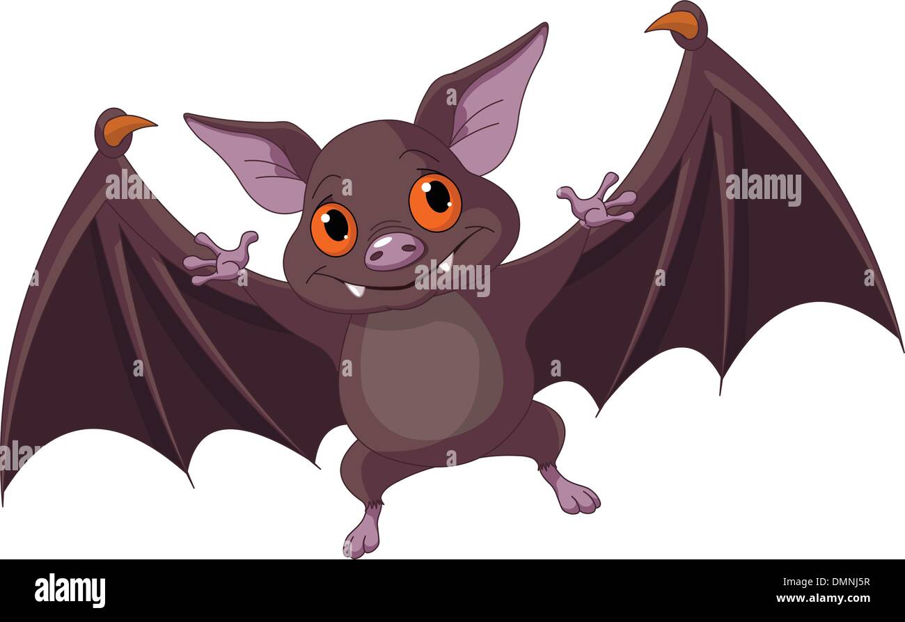 Halloween  bat  flying Stock Vector