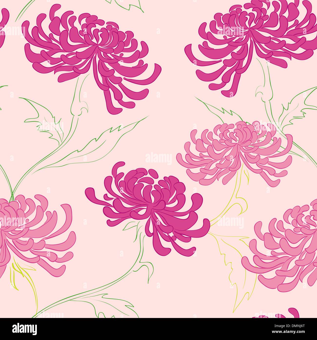 vector seamless pattern with flowers Stock Vector Image & Art - Alamy