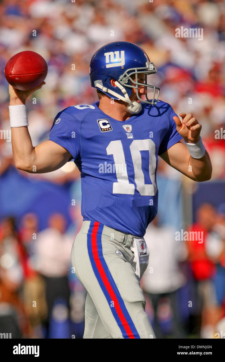 New York Giants quarterback Eli Manning releases a pass in the