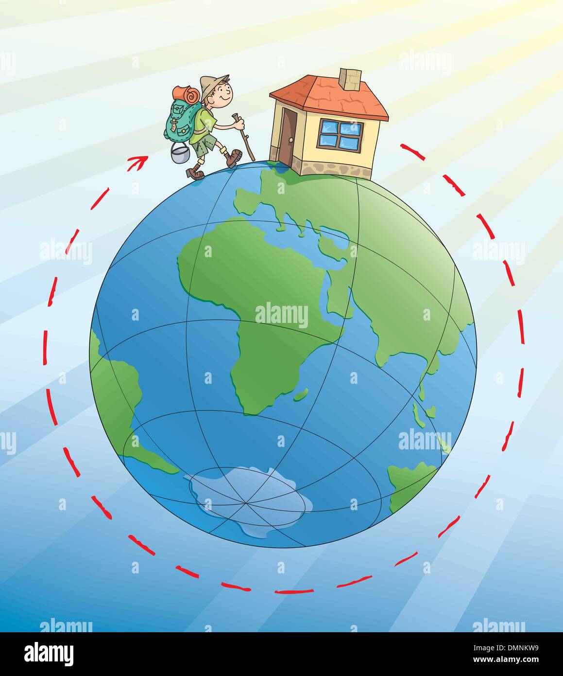 Around the World Stock Vector