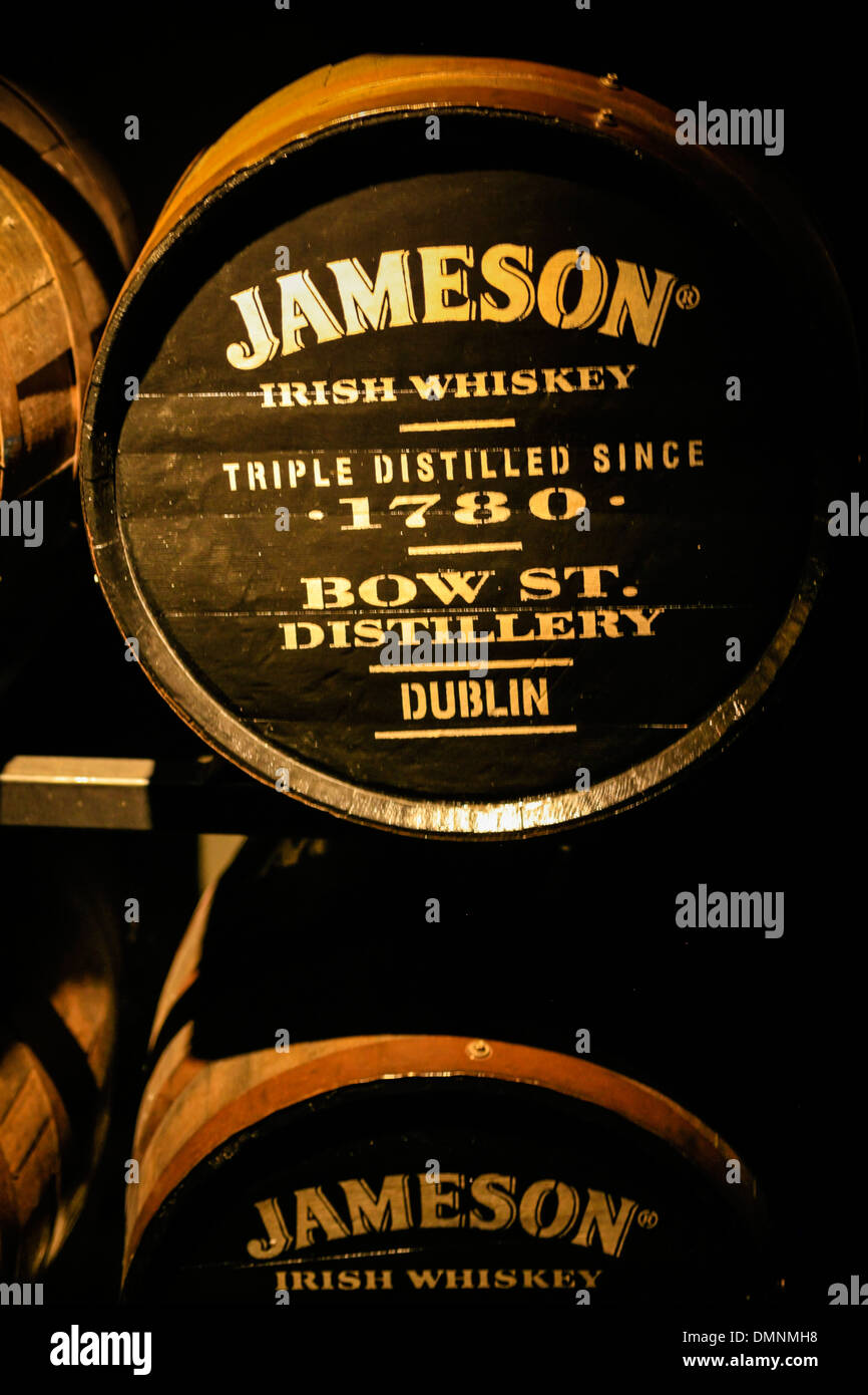 Oak Barrels Full Of Jameson Irish Whiskey From Dublin Stock Photo Alamy