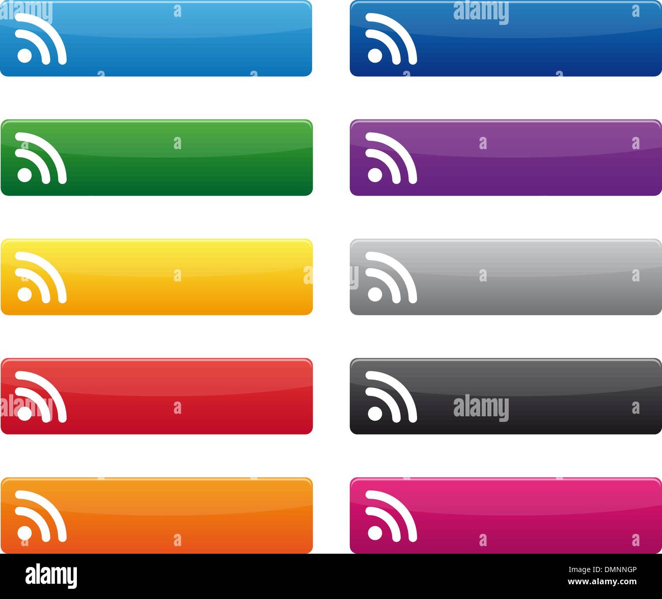 RSS buttons Stock Vector