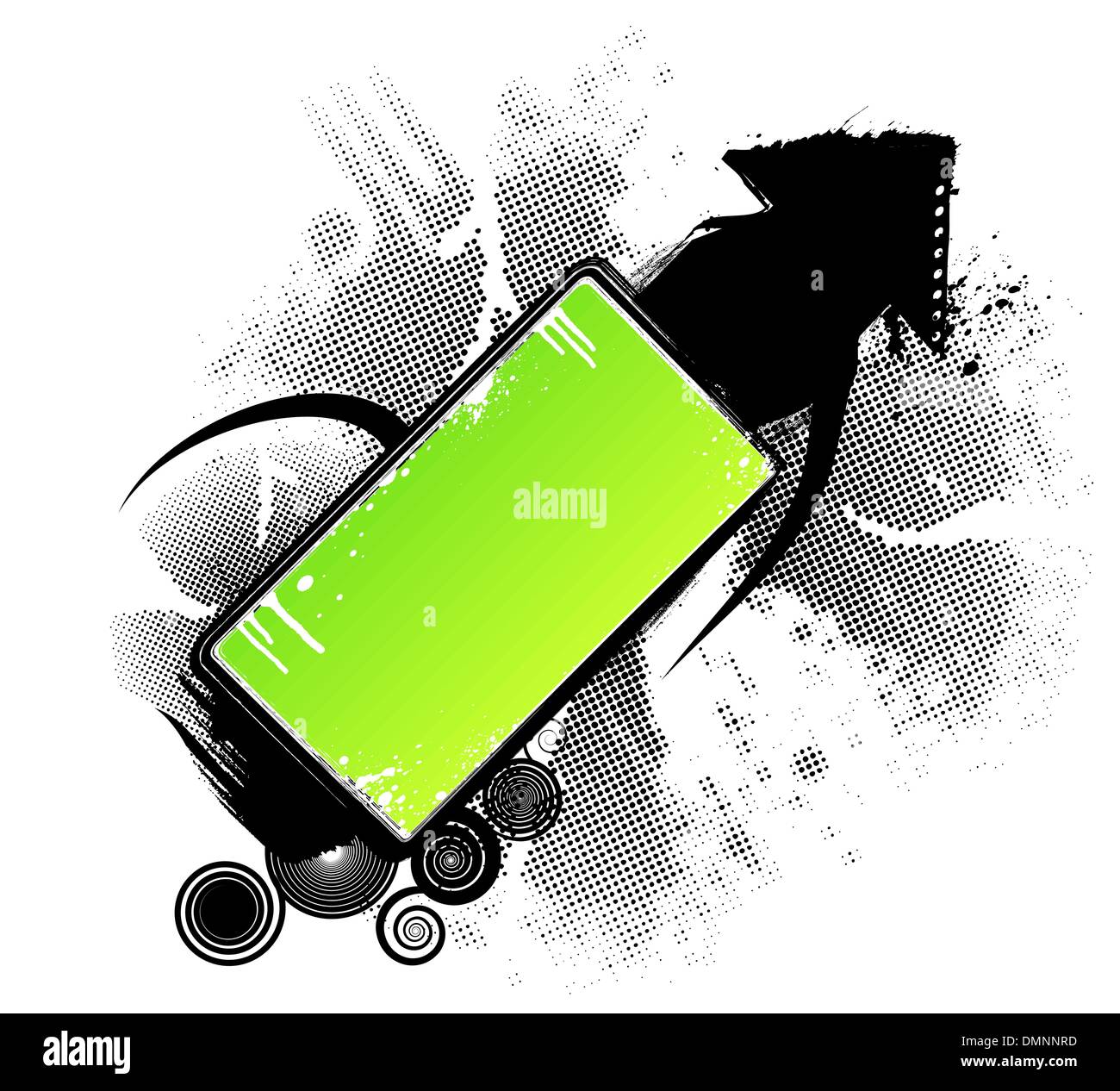 Modern grunge design element with blank board Stock Vector