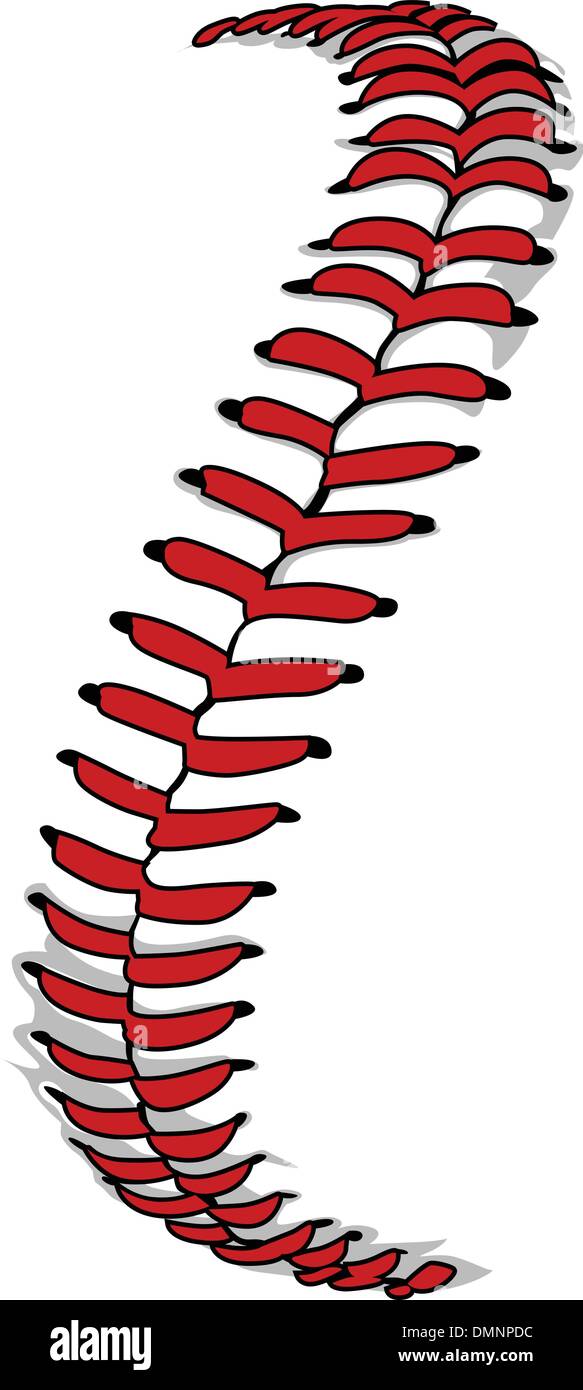 Baseball Laces or Softball Laces Vector Image Stock Vector