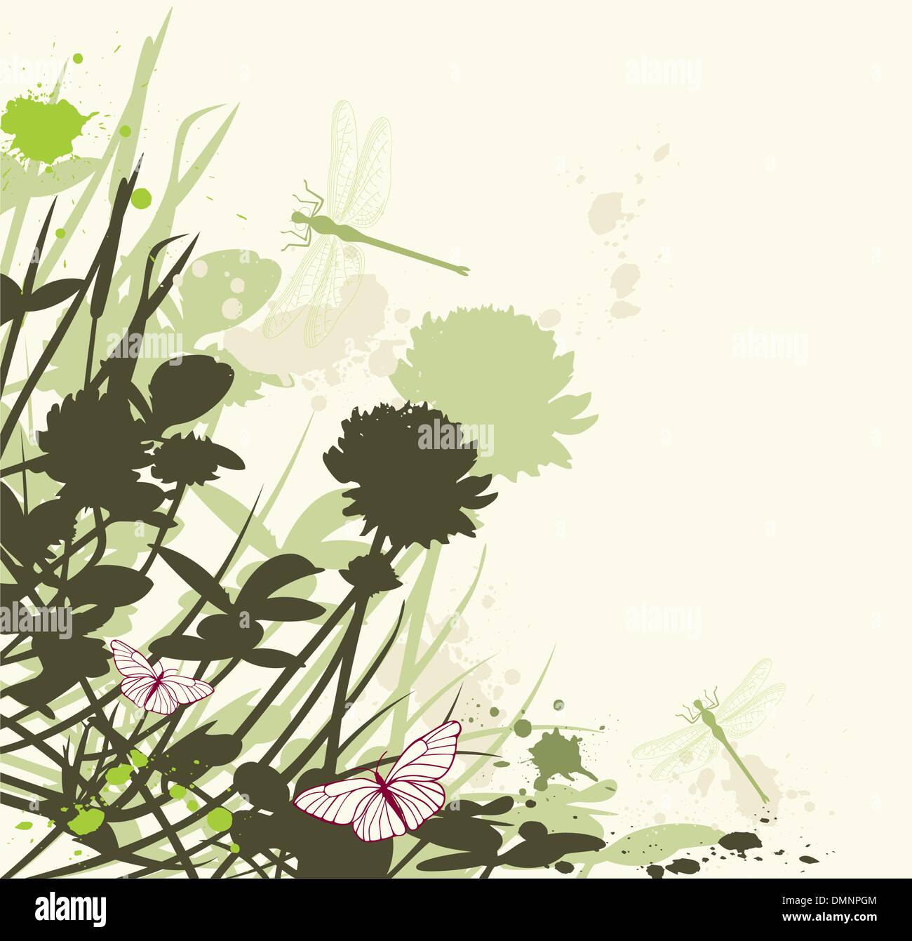 floral background with clover Stock Vector Image & Art - Alamy