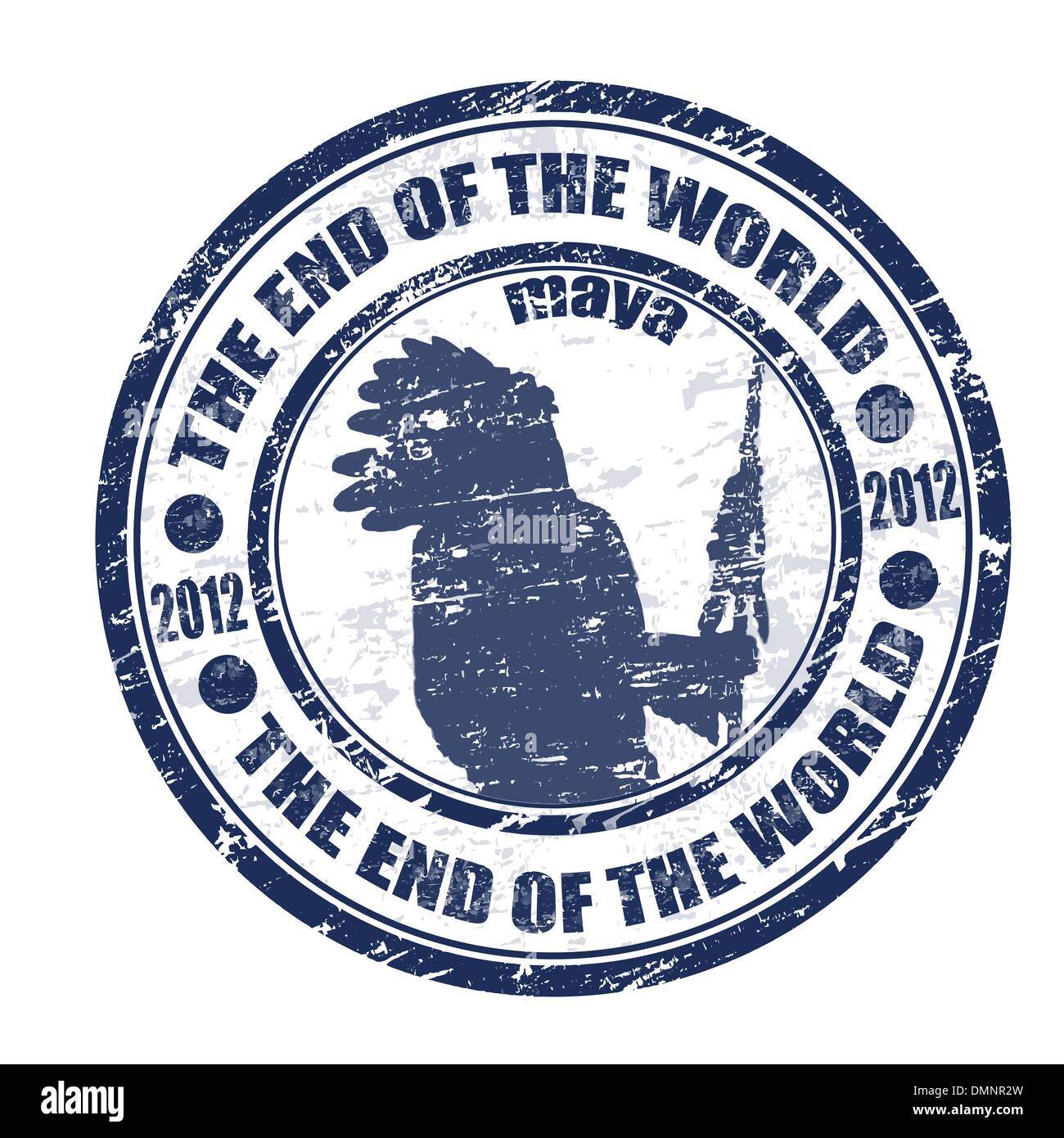 The End of the World stamp Stock Vector