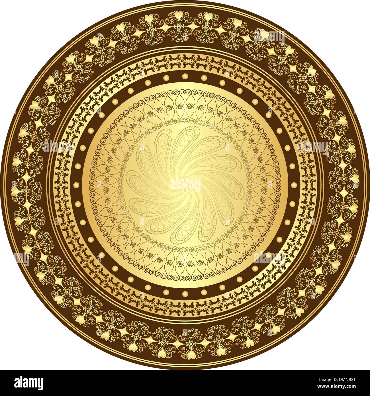 Gold round frame hi-res stock photography and images - Alamy