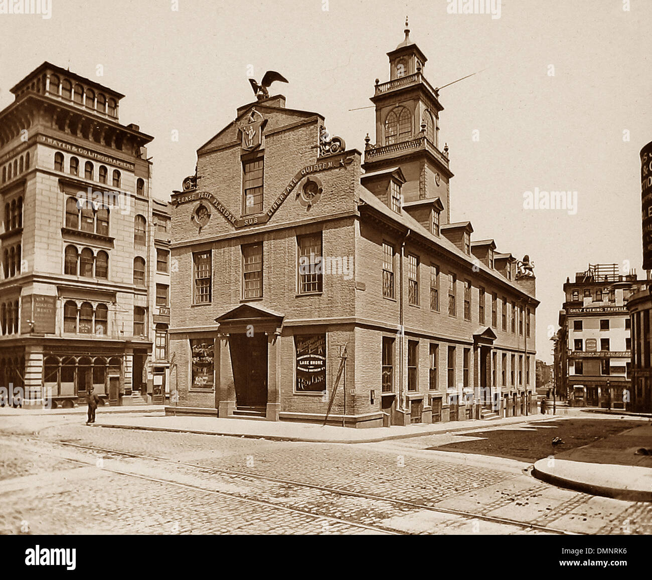 USA Boston Old State House pre-1900 Stock Photo