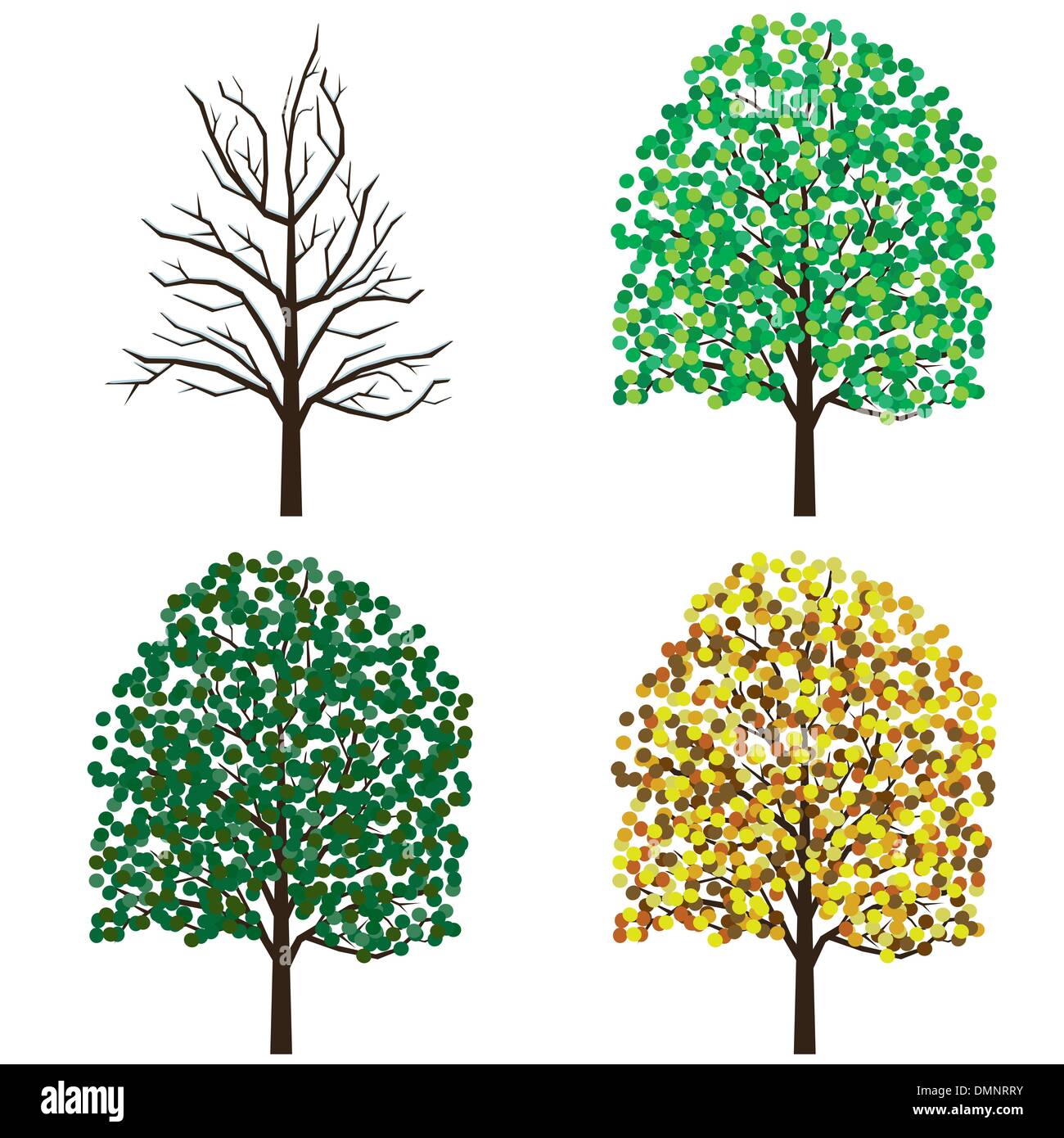 Season trees. Stock Vector