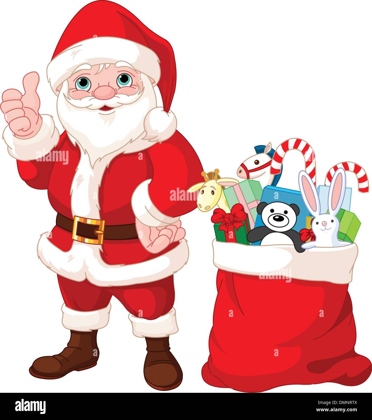 Santa Claus and gifts Stock Vector