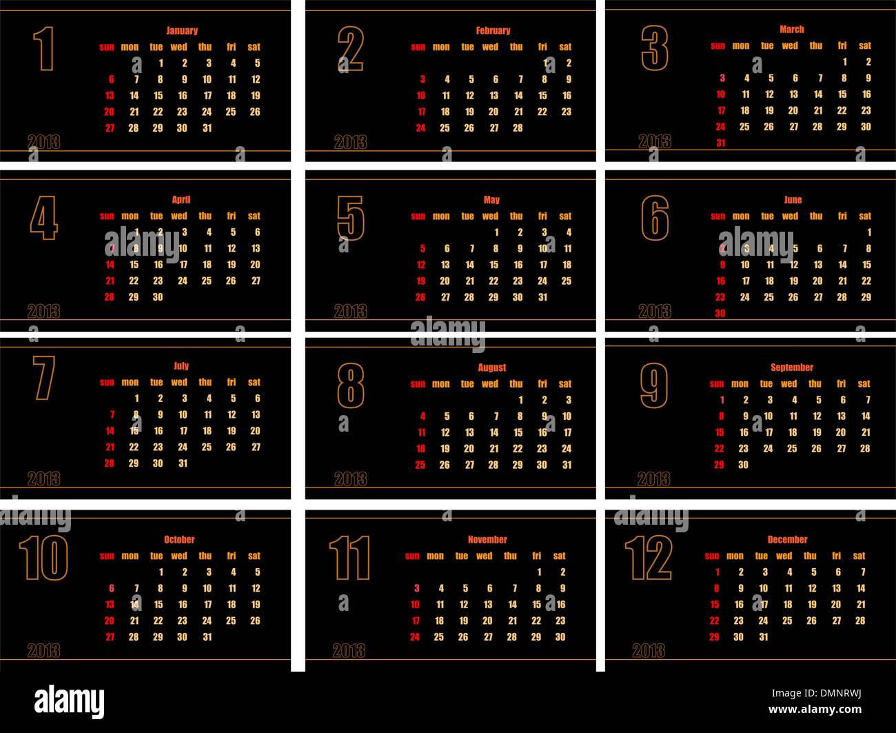 Elegant template calendar Stock Vector Images Alamy