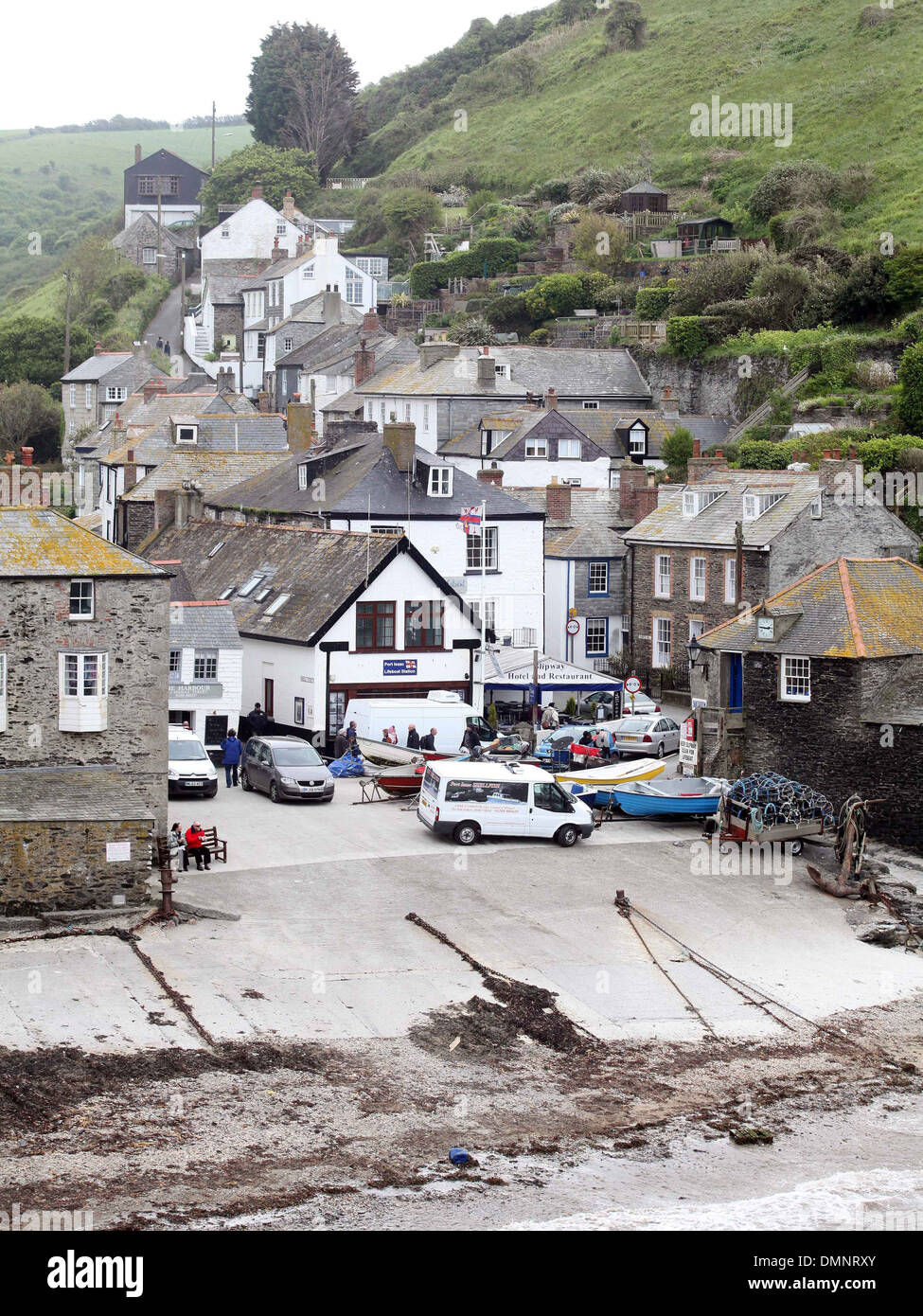 Filming for the new series of Doc Martin has started in Port Isaac, Cornwall. 21/05/2013 Stock Photo