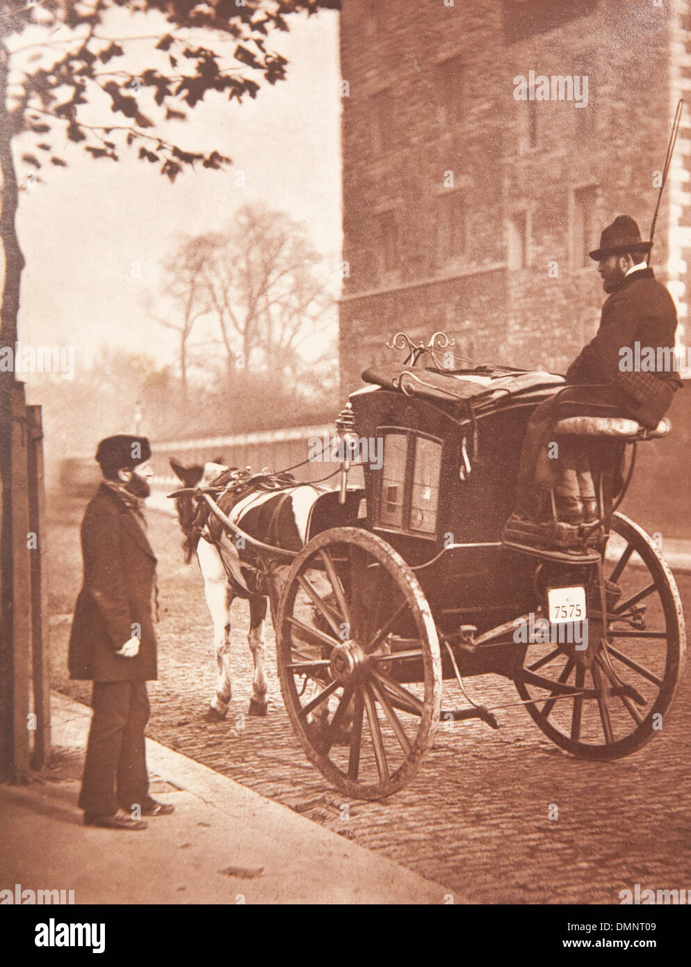 Photograph showing 'London Cabmen' in the Street Life in London book Stock Photo