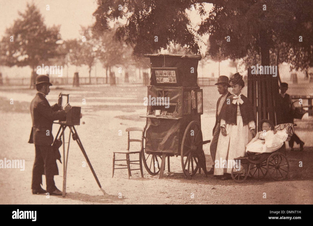 Photograph showing 'Photography on Clapham Common' in the Street Life in London book Stock Photo