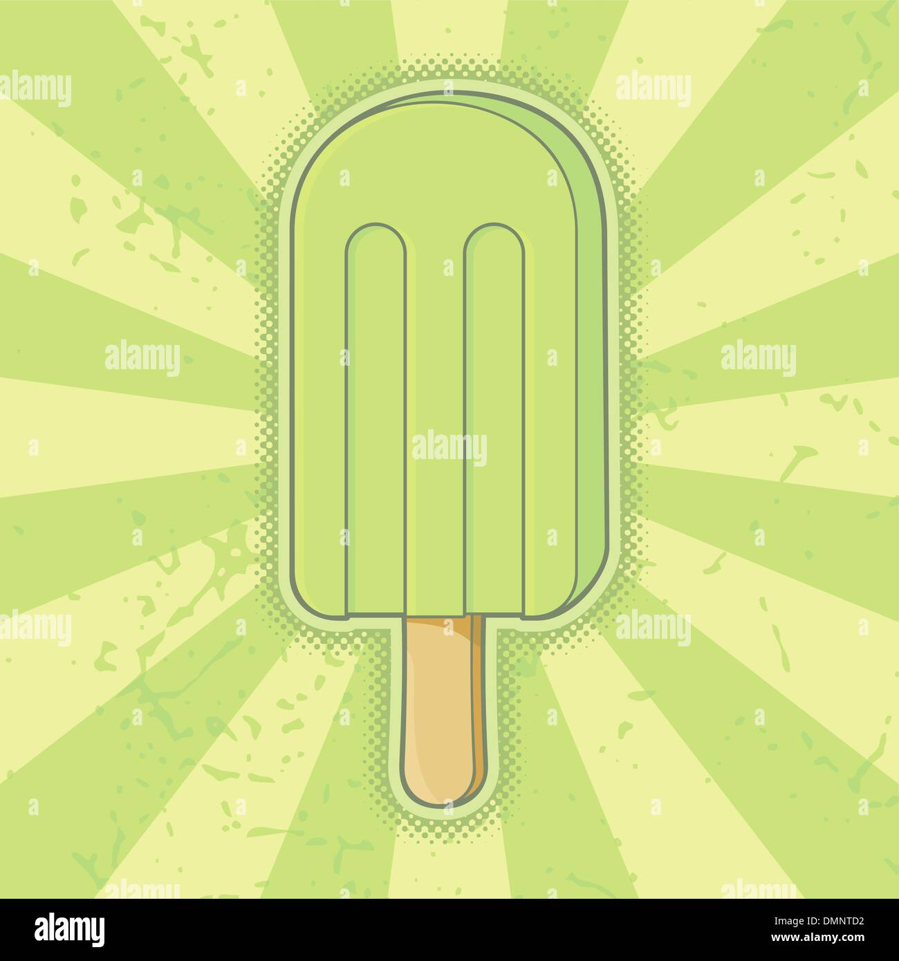 Lime ice cream stick Stock Vector