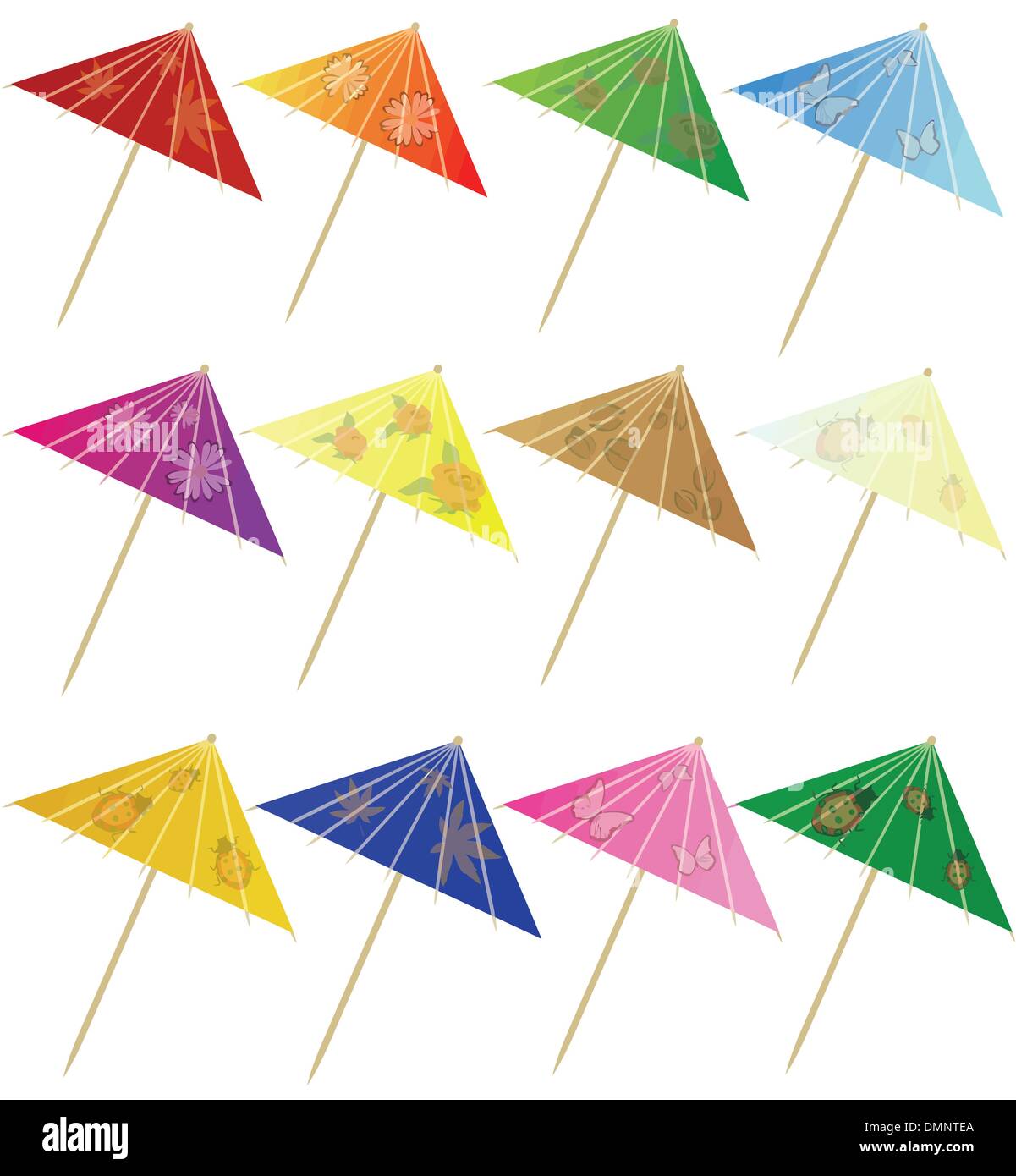 Set of cocktail umbrella Stock Vector Image & Art Alamy