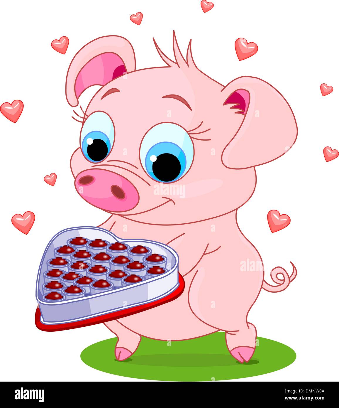 love pig Stock Vector