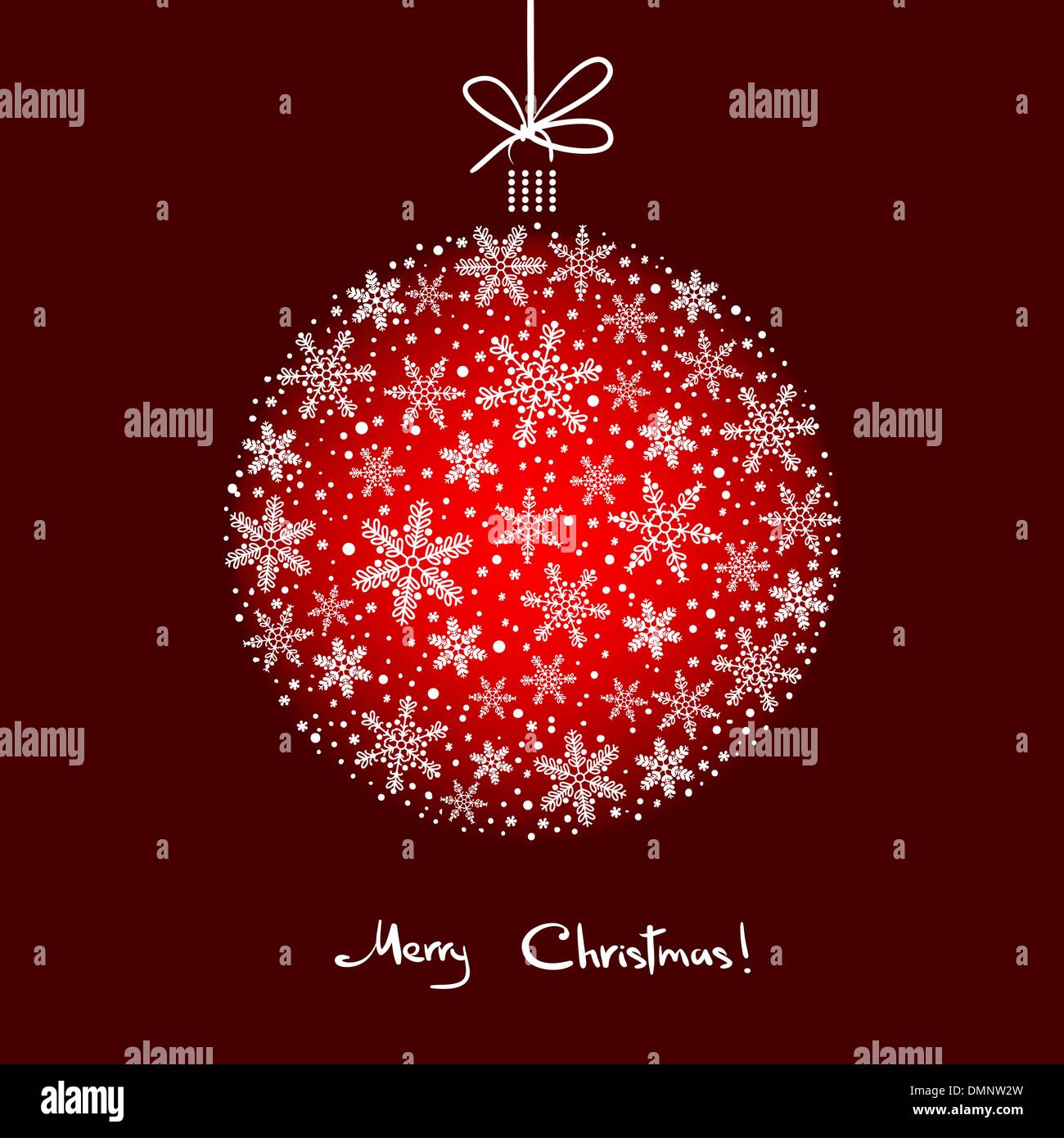 Christmas Background with White Snowflakes Ball Stock Vector Image ...