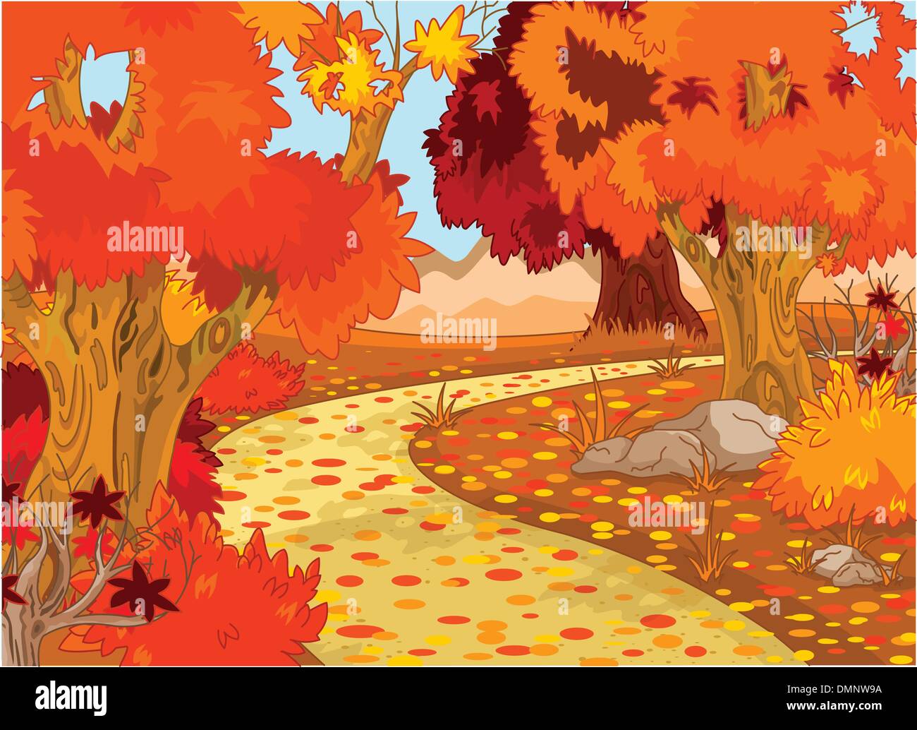 Autumn Forest Landscape Stock Vector Image & Art - Alamy
