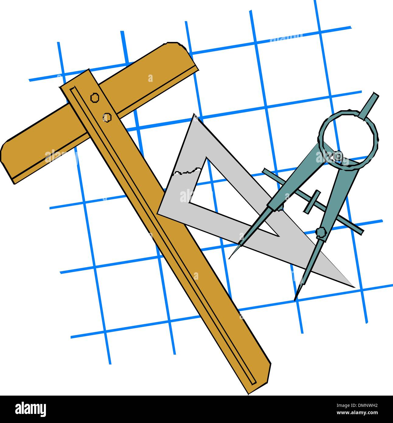 Drawing compass and rulers Stock Vector Image & Art Alamy