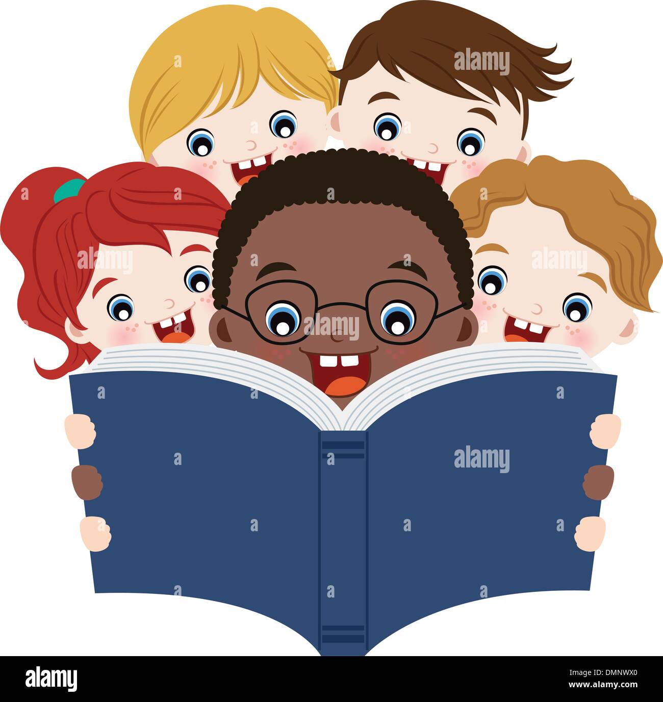kids reading books Stock Vector Image & Art - Alamy
