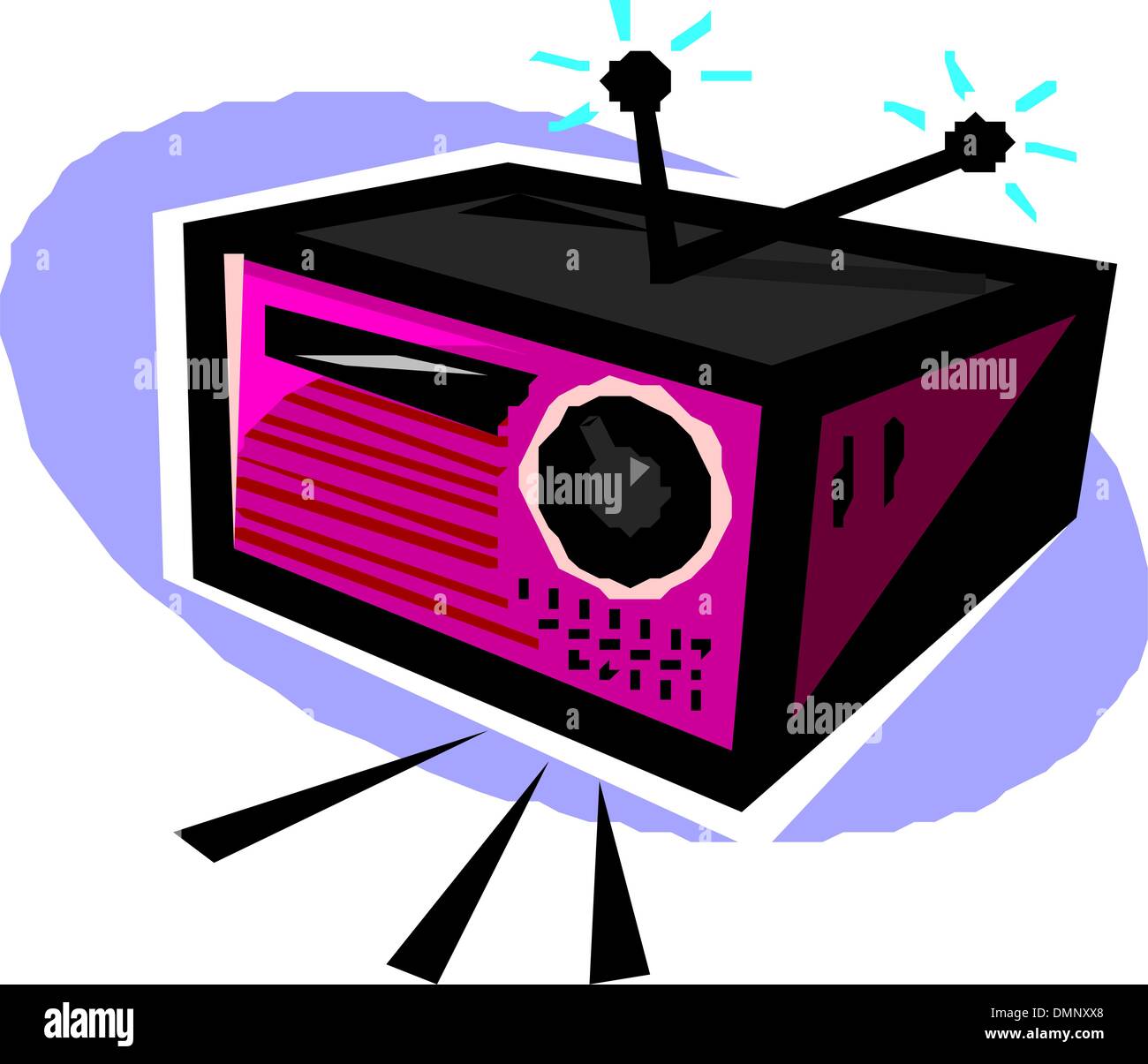 Retro radio vector illustration Stock Vector