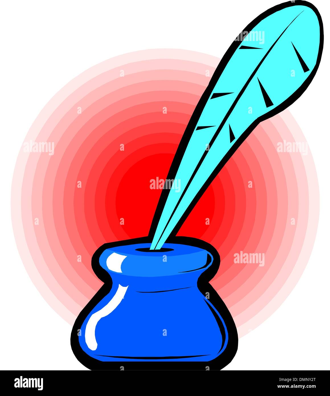 Bottle of ink & feather Stock Vector Image & Art Alamy