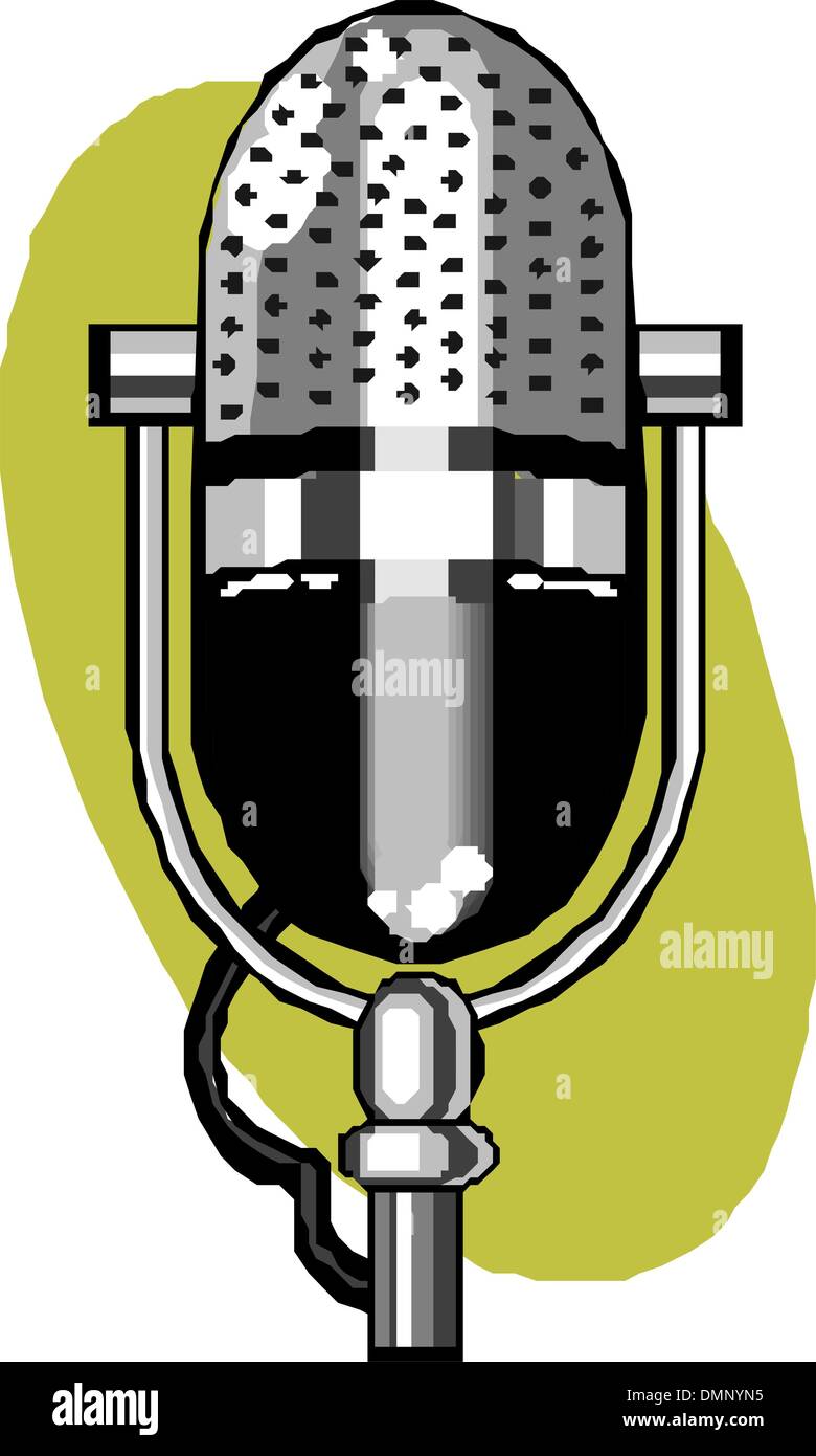 Retro Microphone (vector Stock Vector Image & Art - Alamy