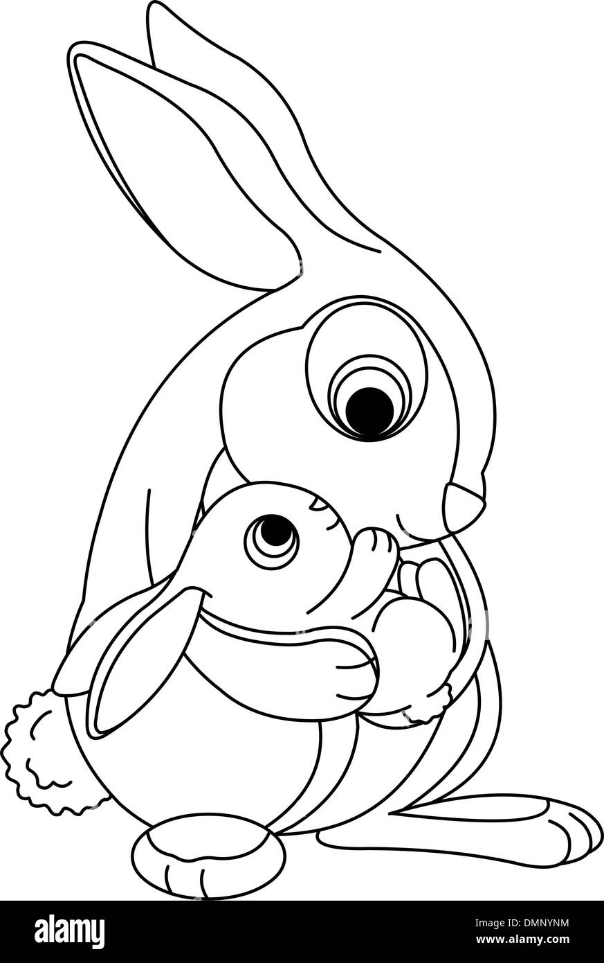 Rabbit hood bw Stock Vector Image & Art - Alamy