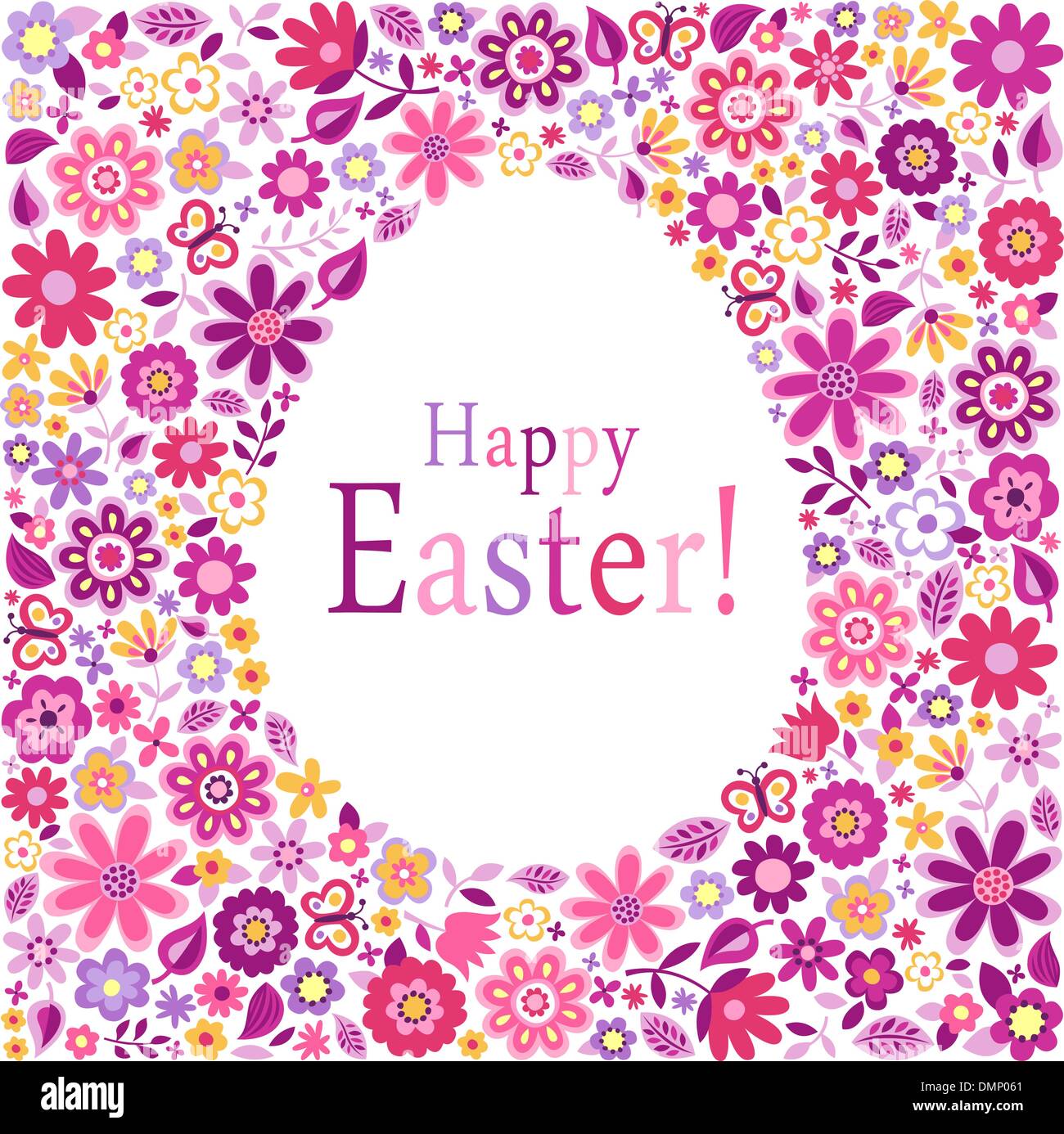 Easter red egg blossom Stock Vector Images Alamy