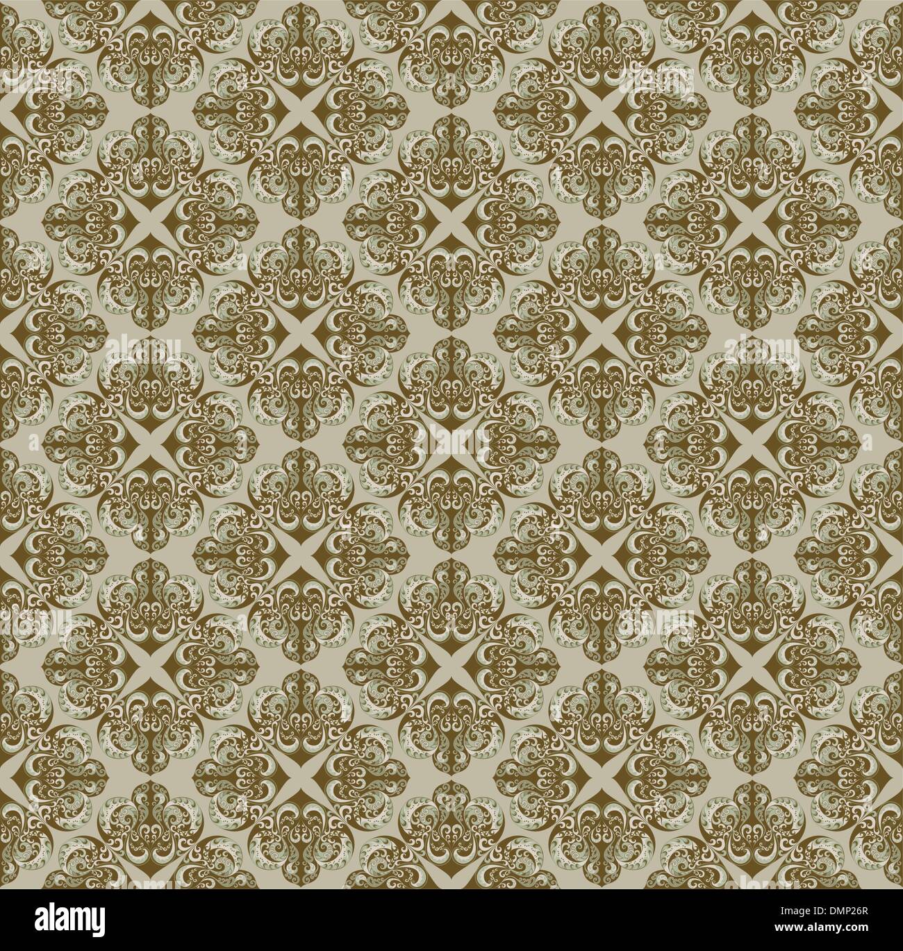 Brown Gothic pattern Stock Vector
