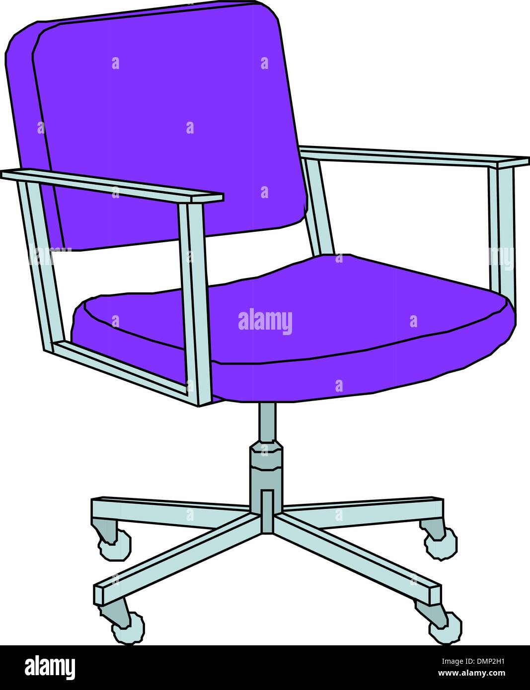Adjustable armrests office chair Stock Vector Images - Alamy