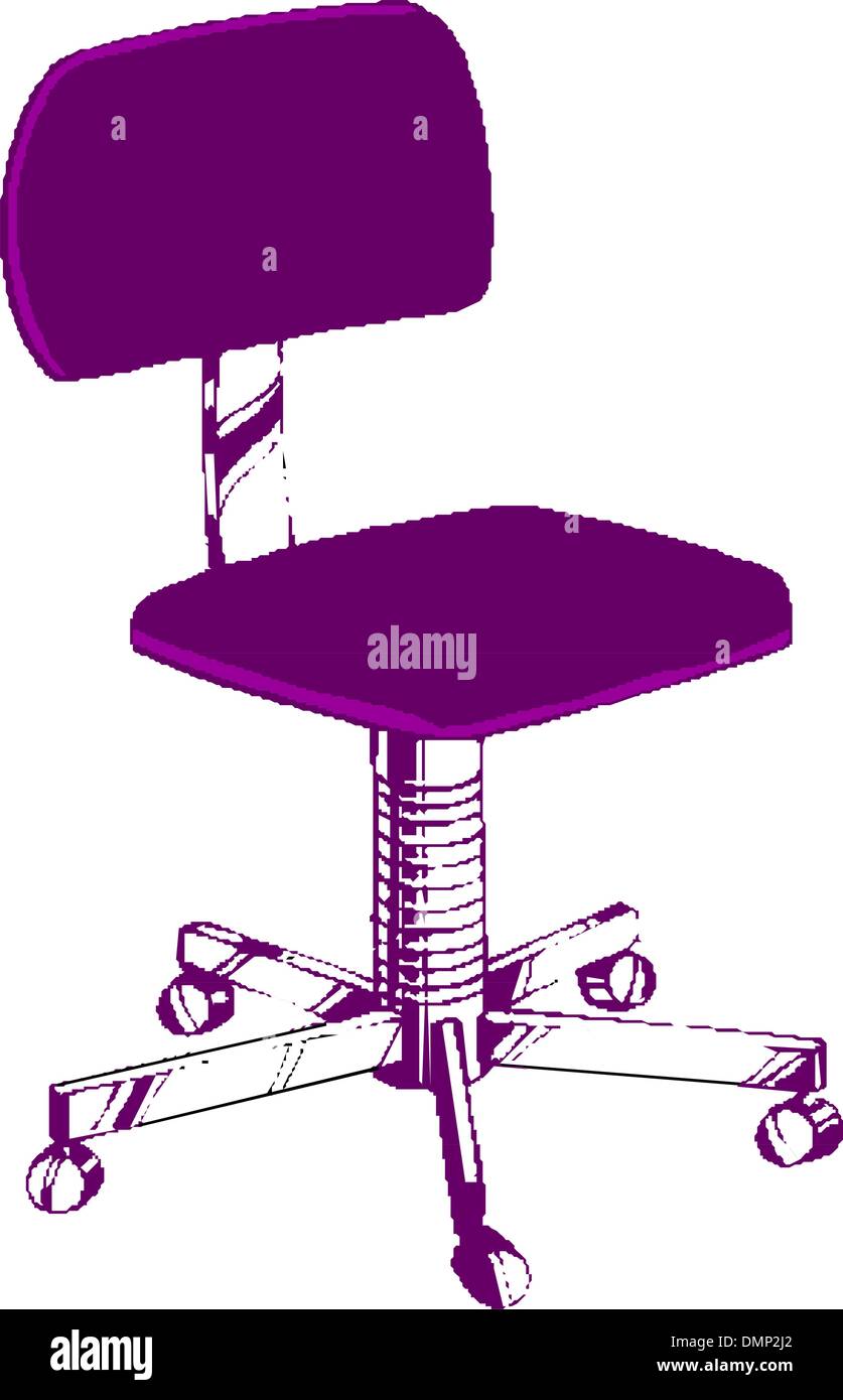 Adjustable armrests office chair Stock Vector Images - Alamy