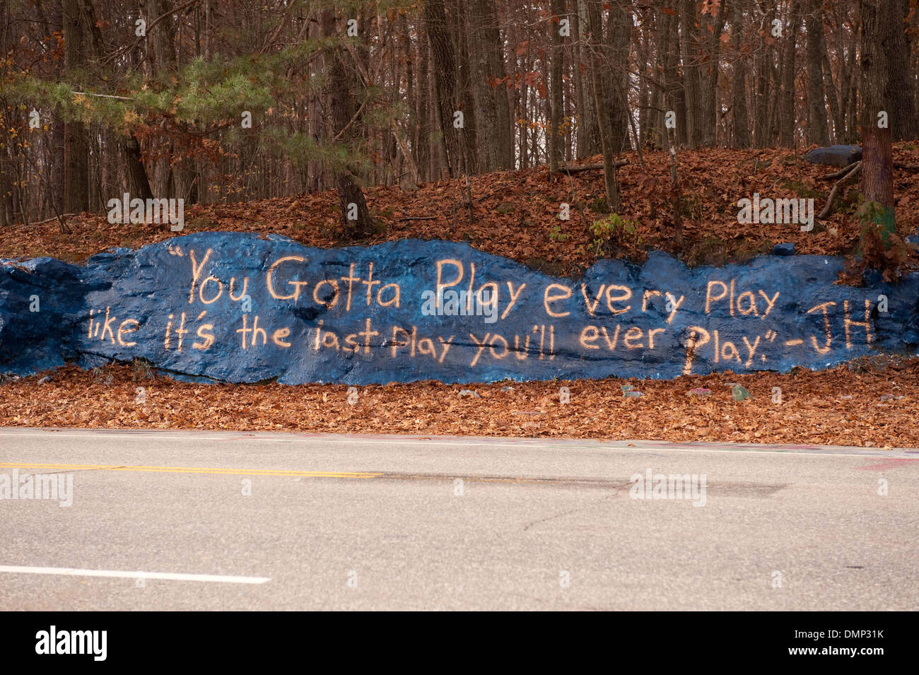 Oct. 30, 2009 - Storrs Mansfield, Connecticut, U.S - 31 October 2009: Tribute to fallen UConn Huskies player Jasper ''Jazz'' Howard outside of the University of Connecticut - Storrs campus. (Credit Image: © Geoff Bolte/Southcreek Global/ZUMApress.com) Stock Photo