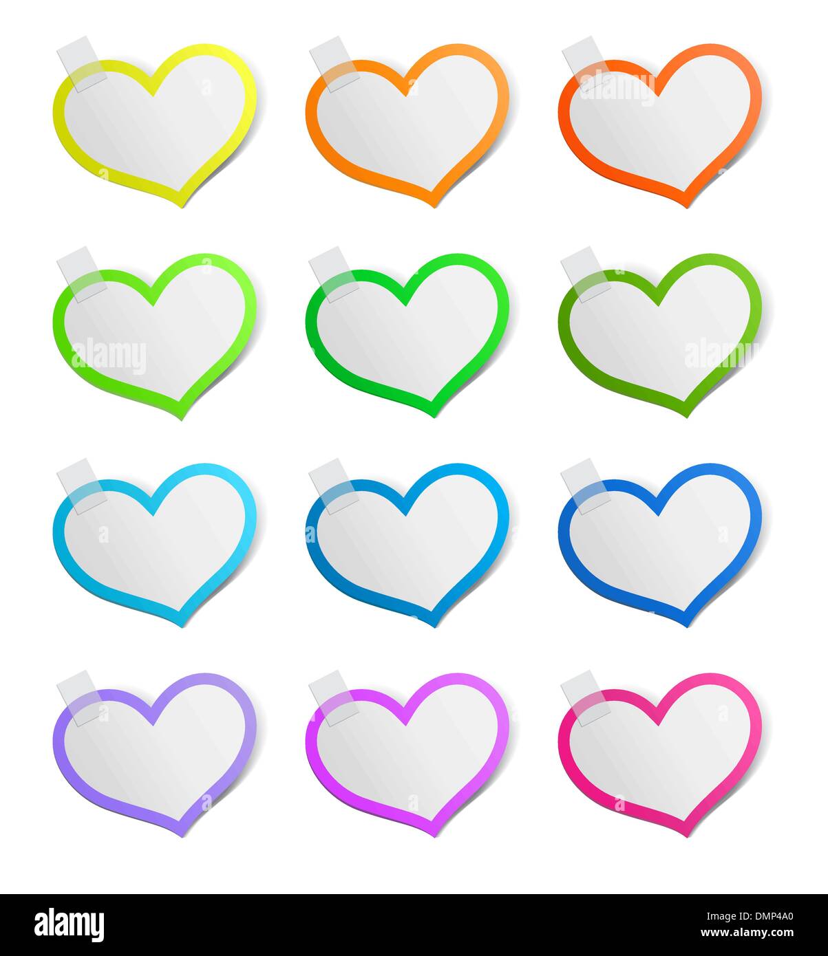 Heart shape stickers Stock Vector Image & Art Alamy