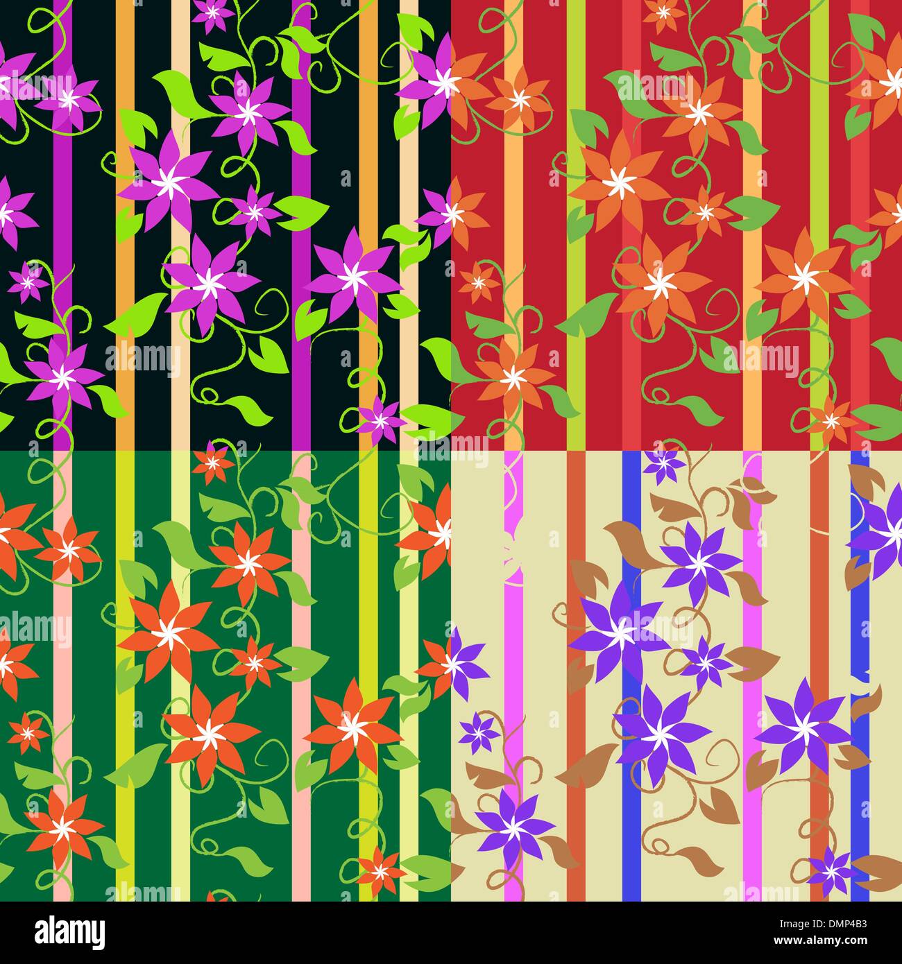 Floral wallpaper, seamless Stock Vector Image & Art - Alamy