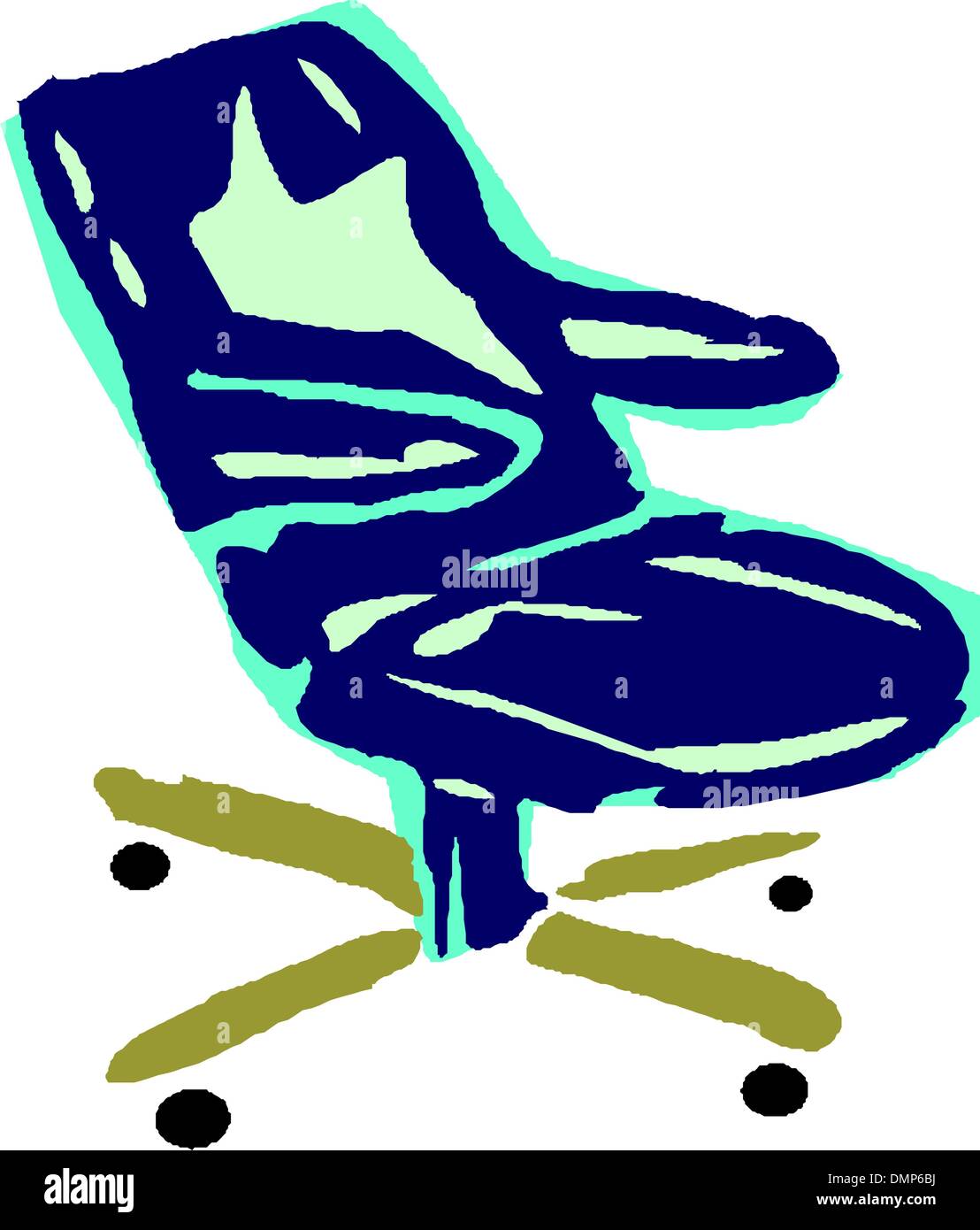 Adjustable armrests office chair Stock Vector Images - Alamy