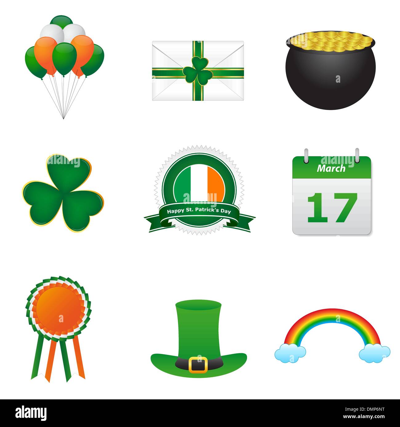 Set st patricks day quotes eat drink Royalty Free Vector