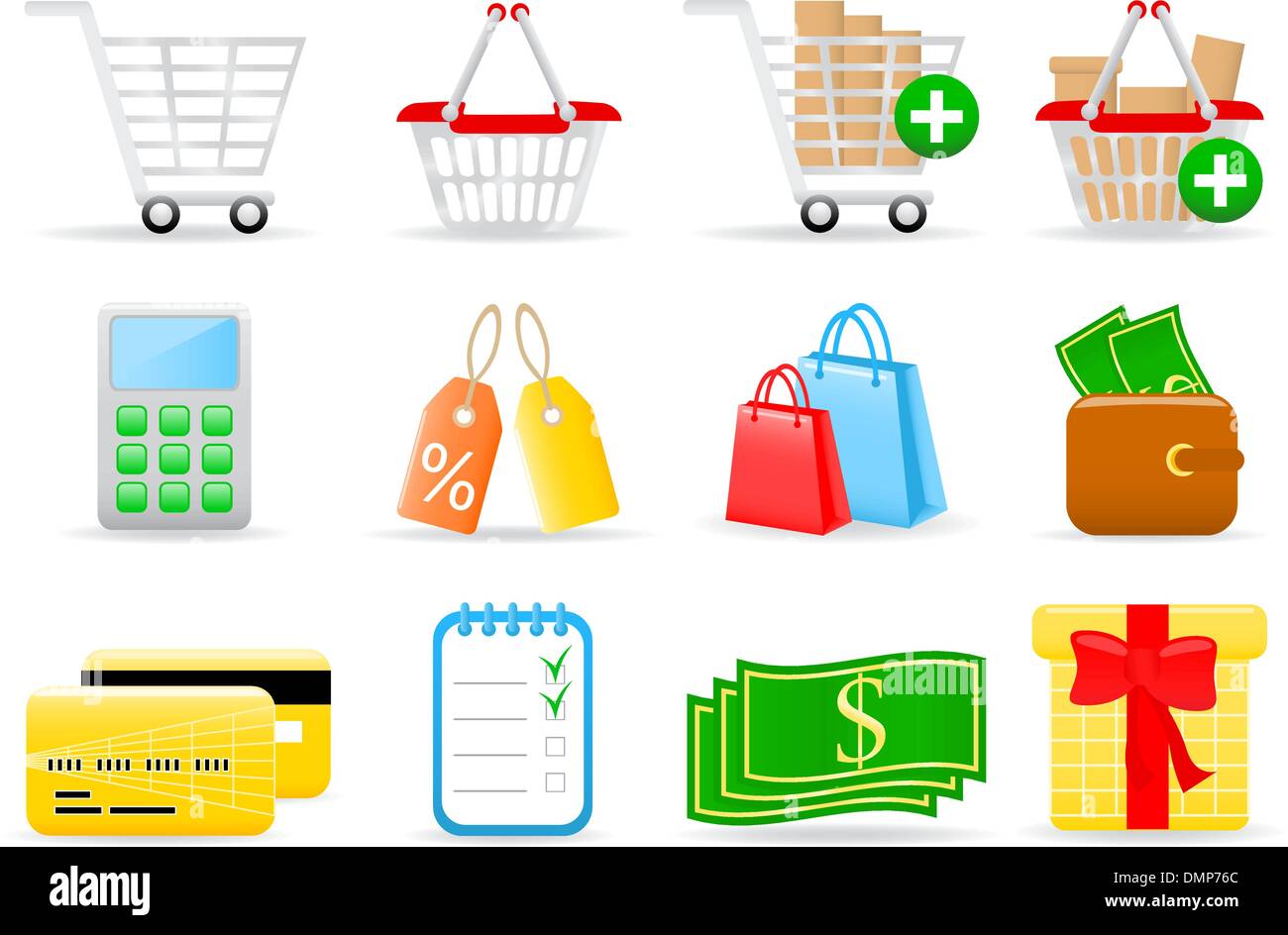 Shopping icons Stock Vector