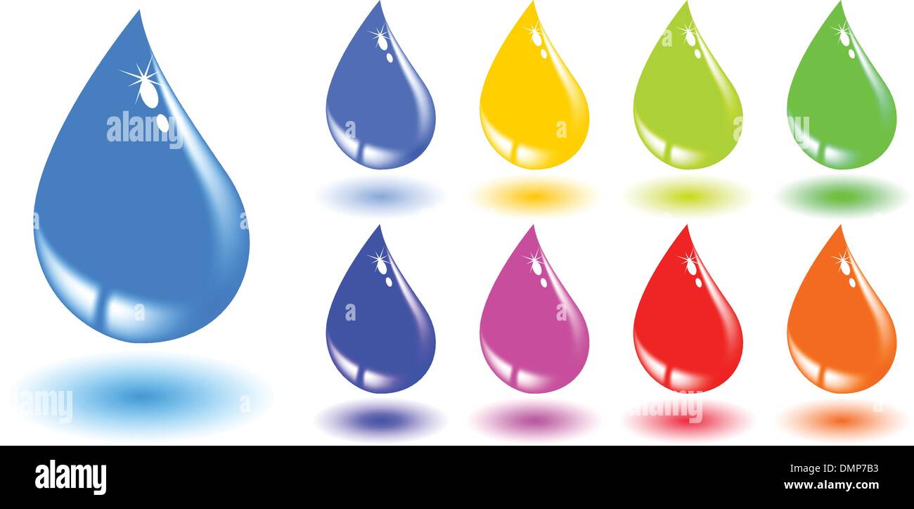 the vector color drop set Stock Vector Image & Art - Alamy
