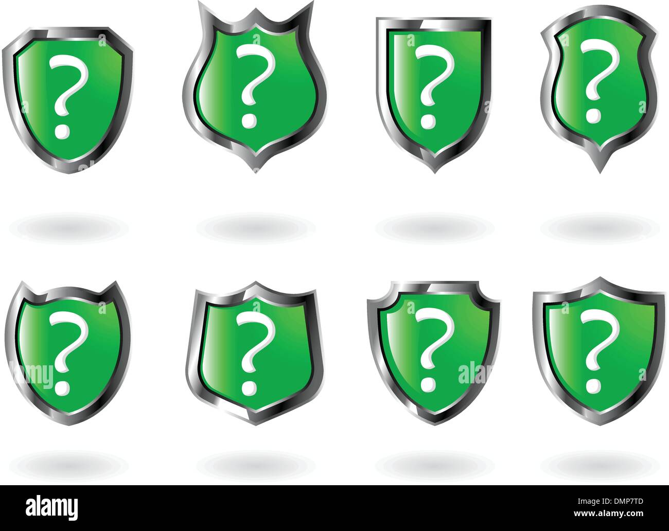 the set vector green shield Stock Vector Image & Art - Alamy