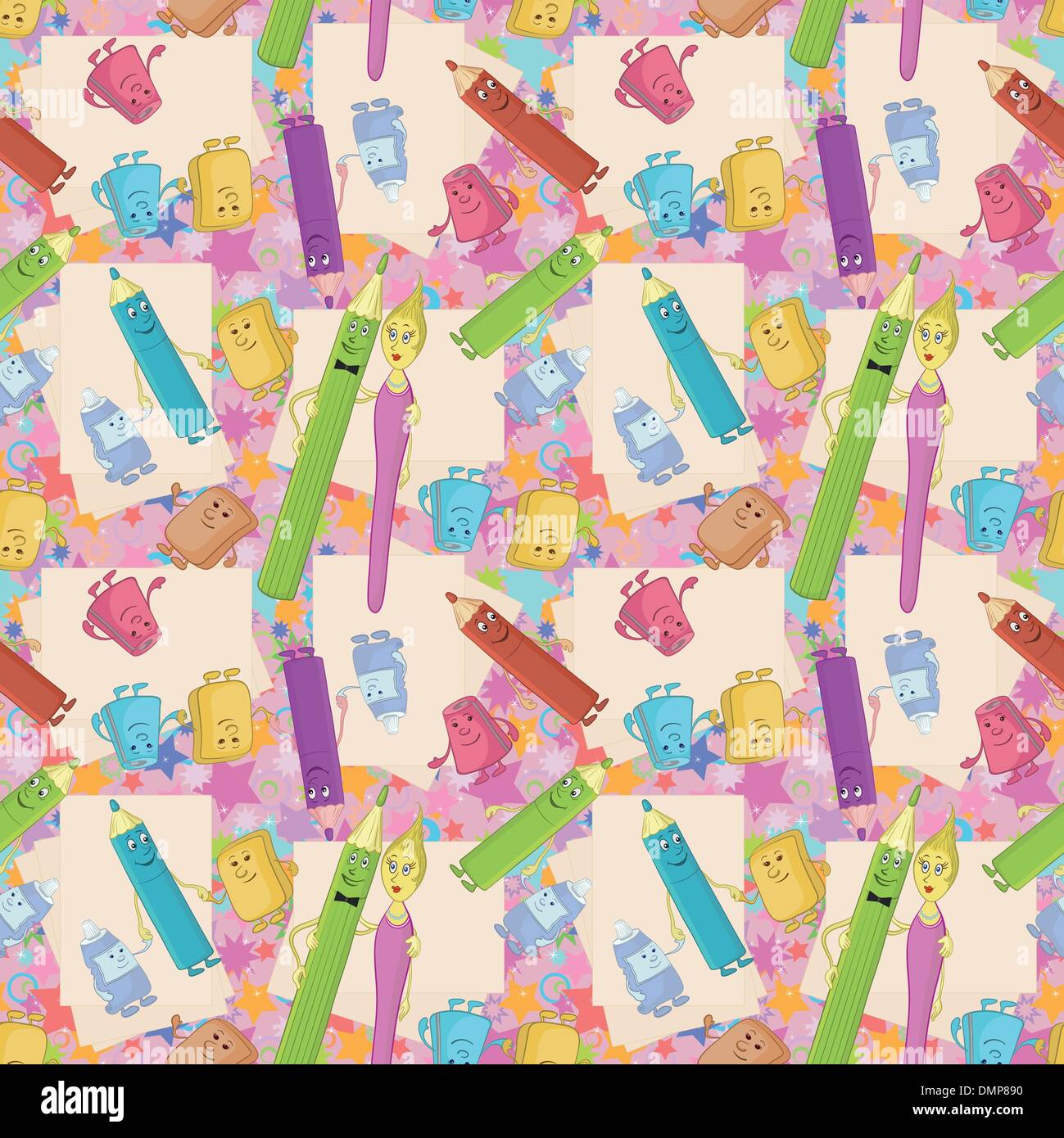 Seamless background, stationery Stock Vector Image & Art Alamy