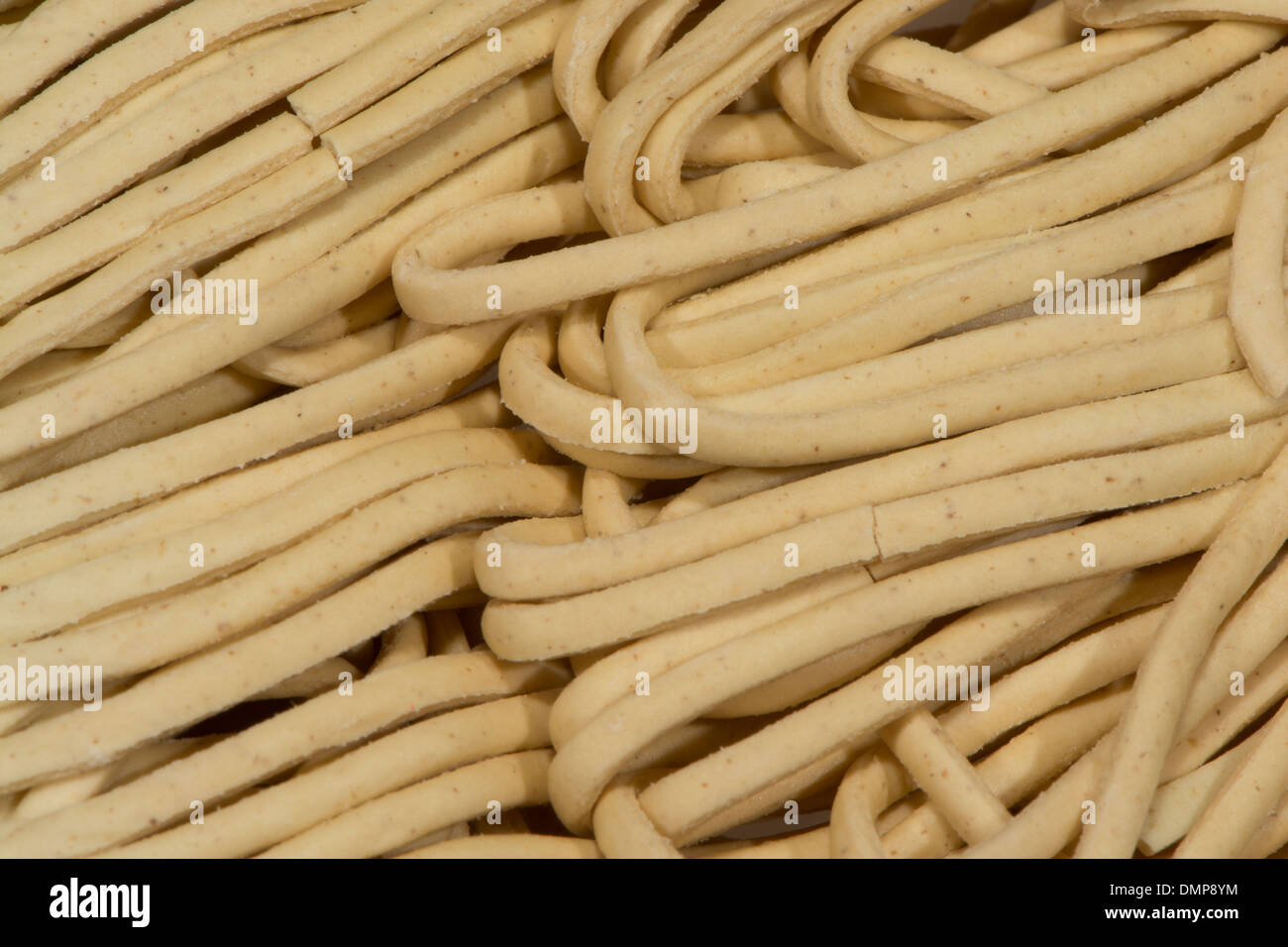 Close Up Of Dried Egg Noodles Stock Photo