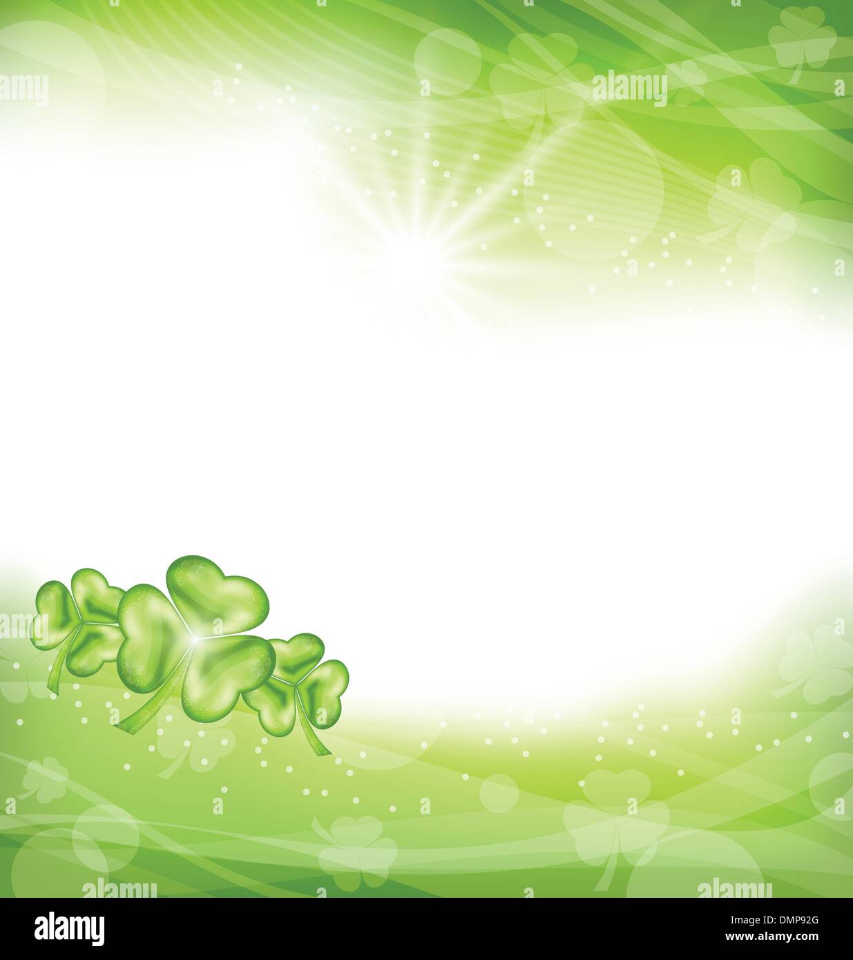 St. Patrick Day green clover background Stock Vector Image & Art - Alamy