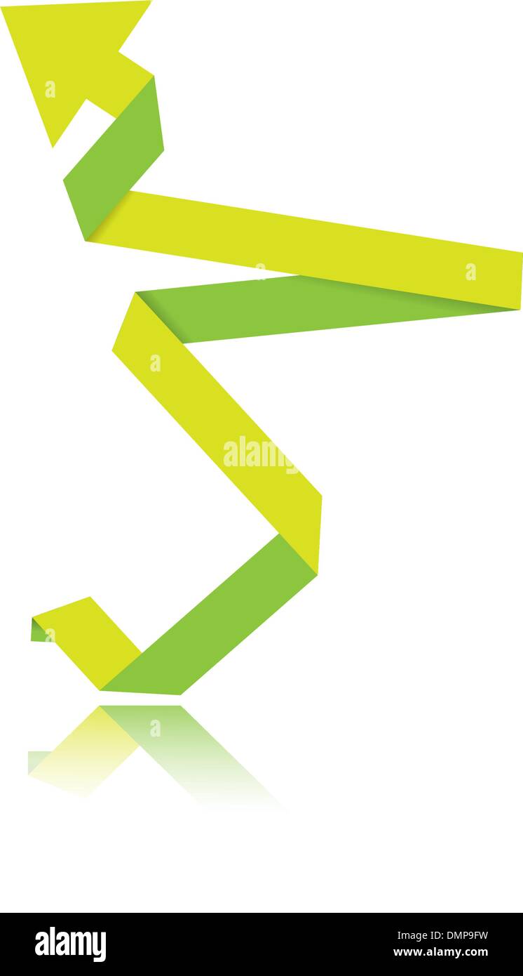 origami arrow Stock Vector