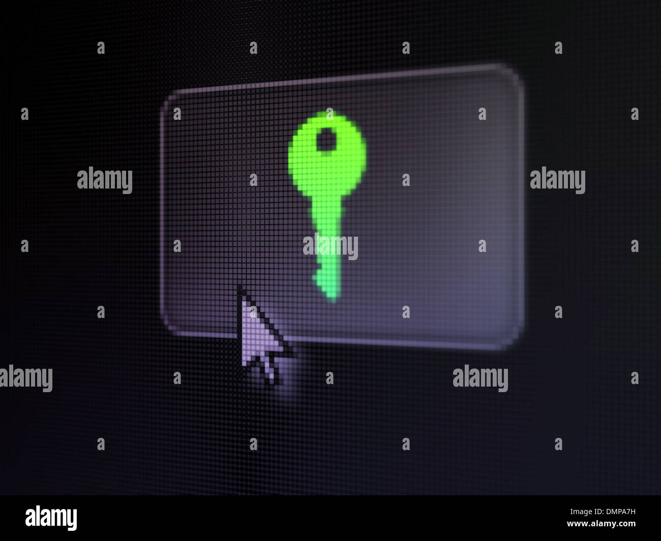 Privacy concept: Key on digital button background Stock Photo - Alamy
