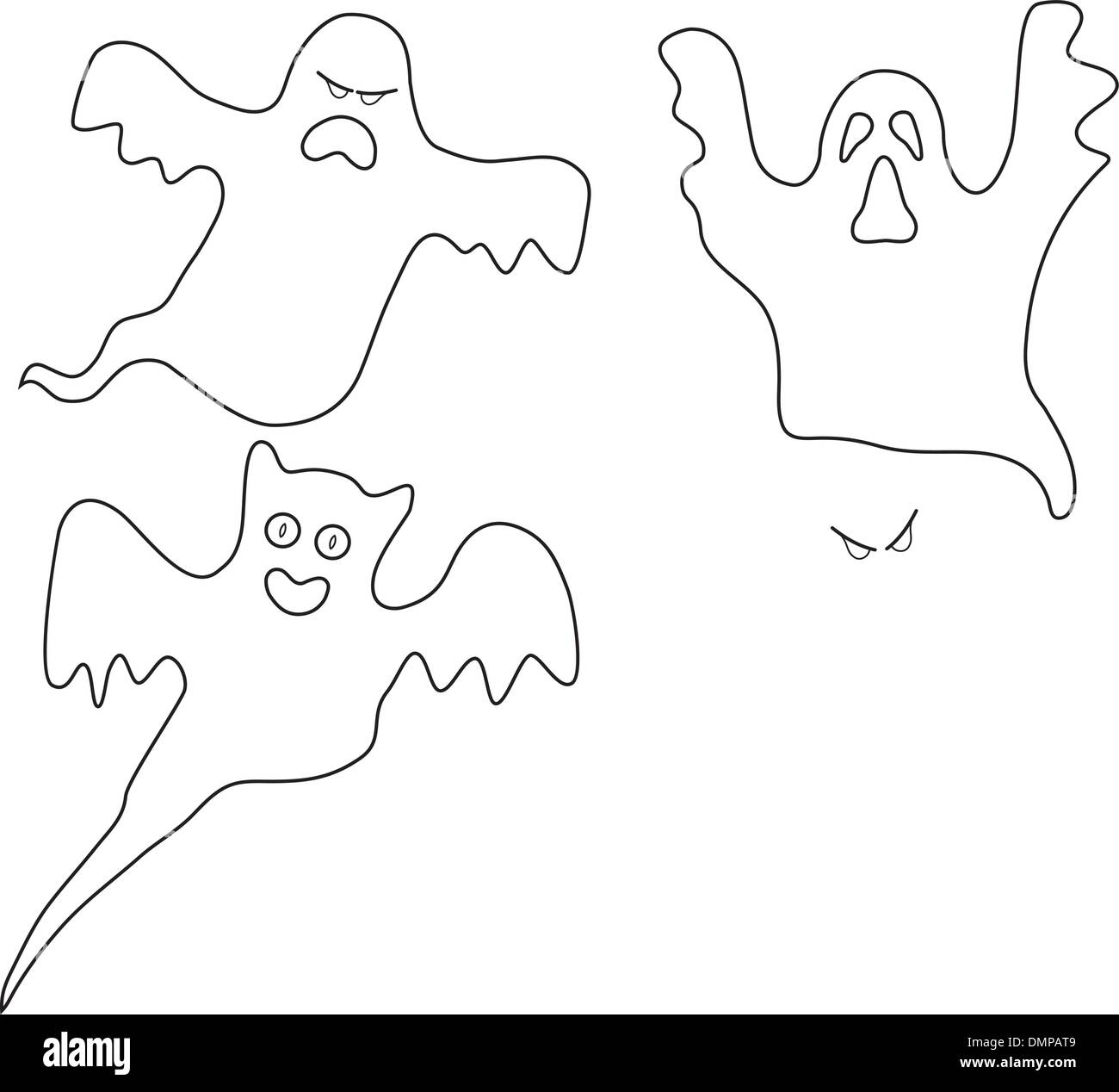 The company of ghosts. Stock Vector